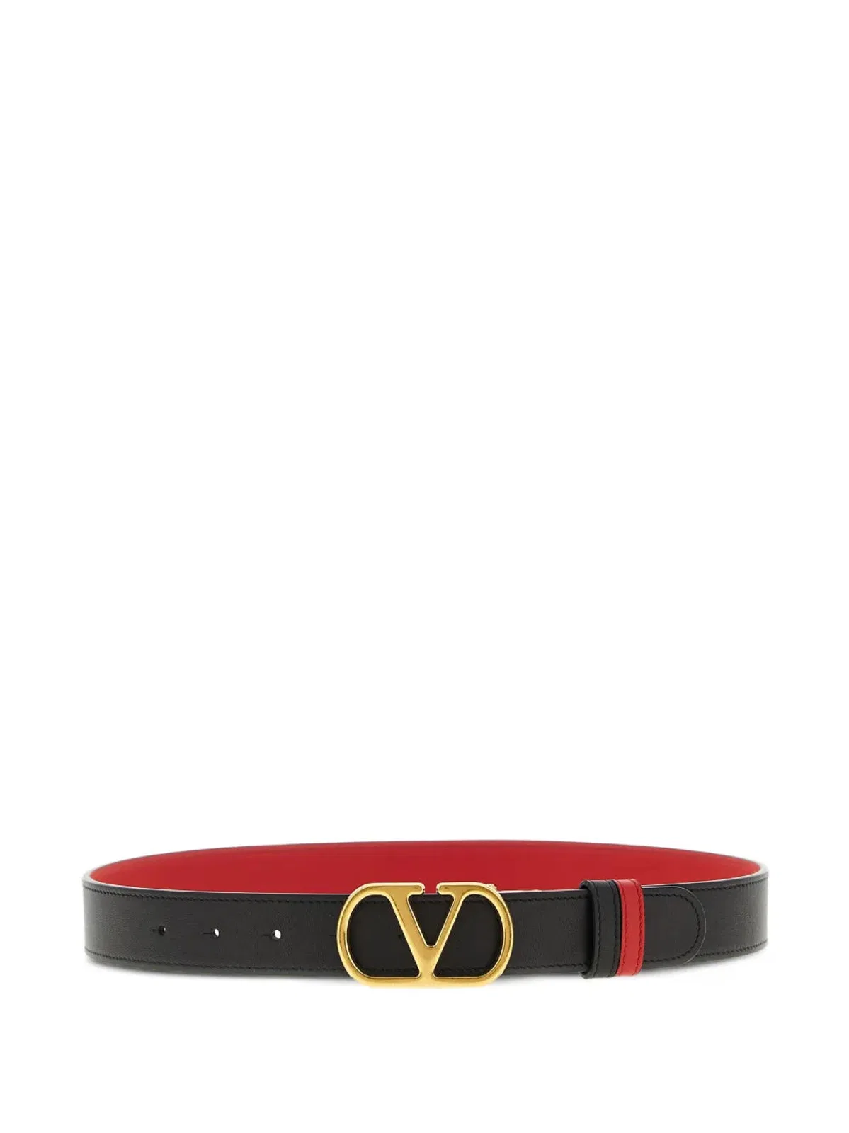 Valentino Garavani Vlogo Signature 30 Reversible Shiny Leat
