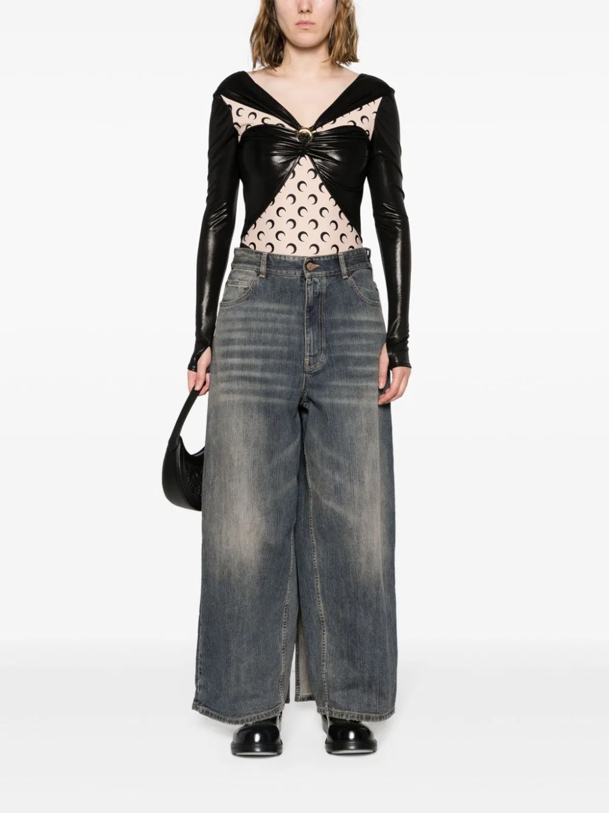 Marine Serre Draped Bodysuit