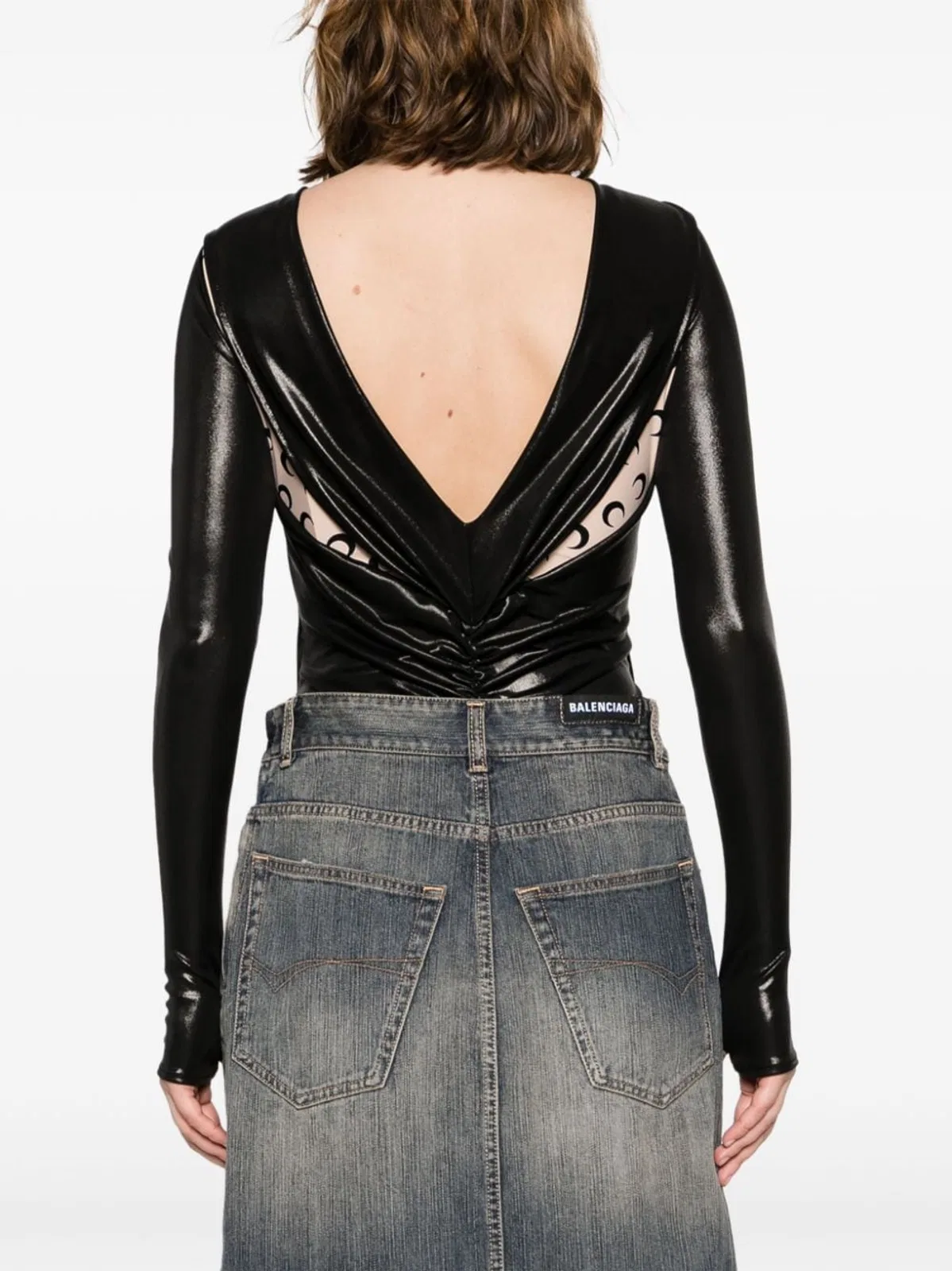 Marine Serre Draped Bodysuit