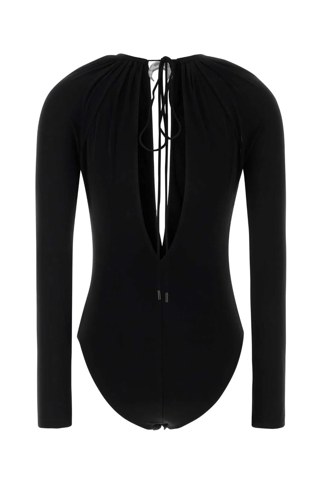 Marine Serre Black Stretch Viscose Bodysuit