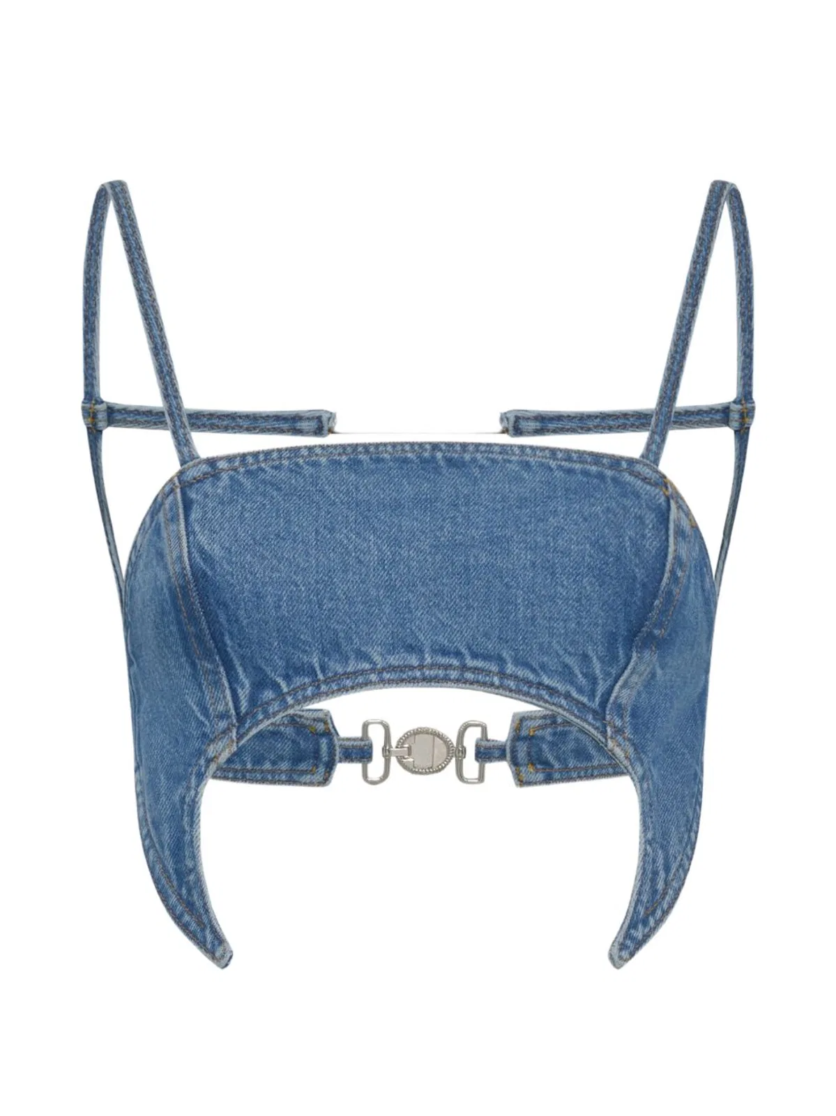 Marine Serre Moon Denim Shaped Top