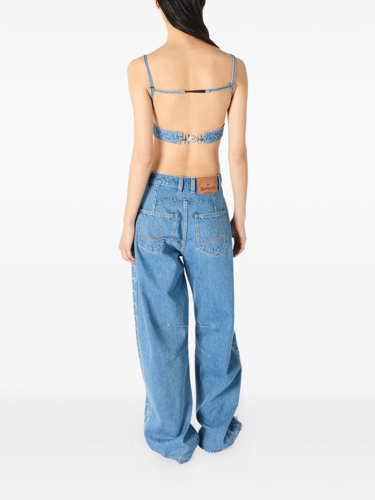 Marine Serre Moon Denim Shaped Top