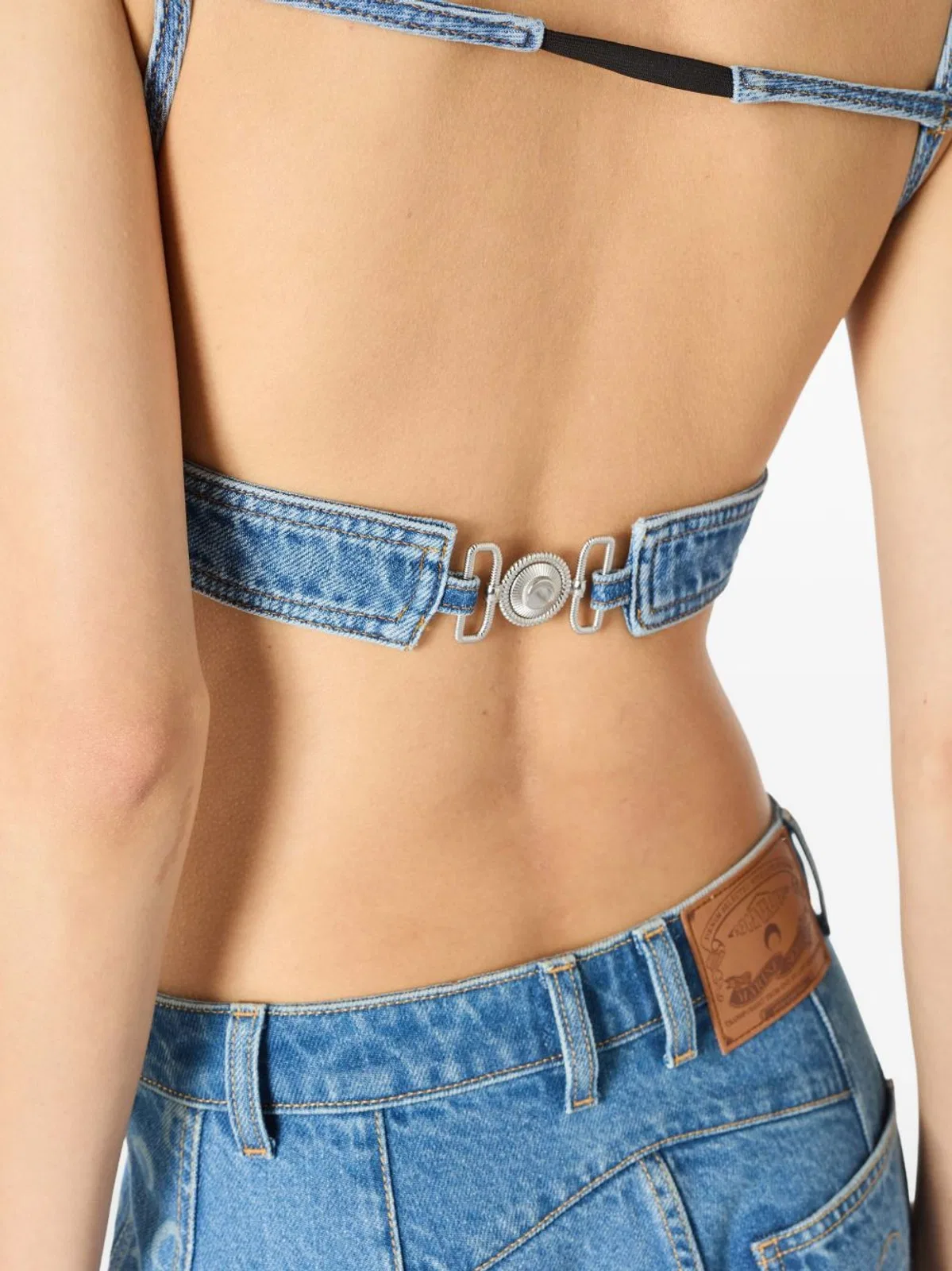 Marine Serre Moon Denim Shaped Top