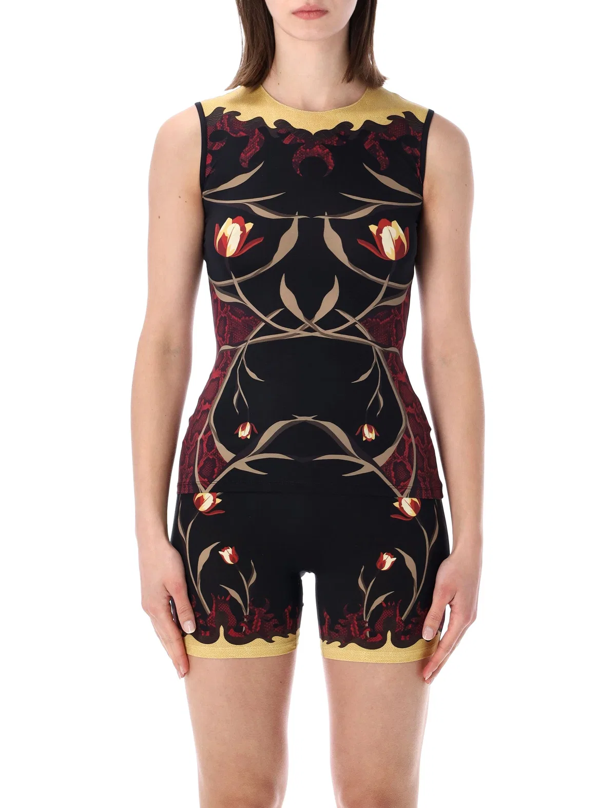 Marine Serre Top Flower Print