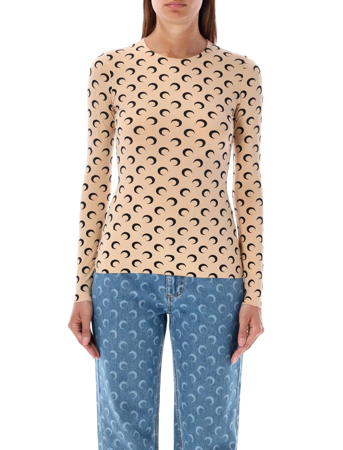 Marine Serre Moon Crewneck Top