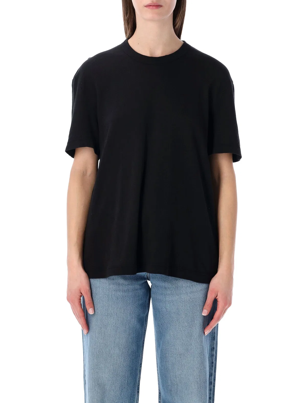 James Perse Oversized Crepe Jersey Short Sleeve Tee
