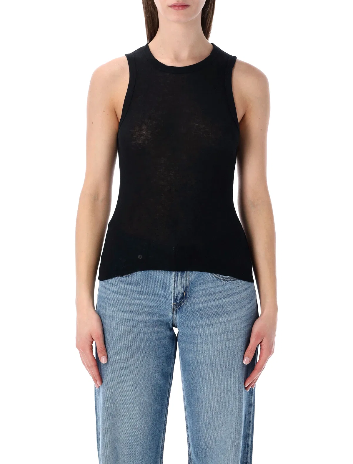 James Perse Cotton And Cashmere Rib Shell Top