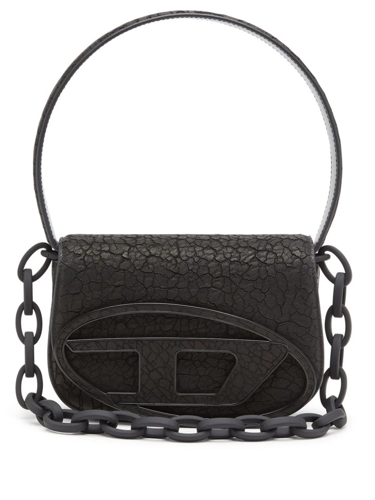 Diesel Black Leather 1Dr Shoulder Bag