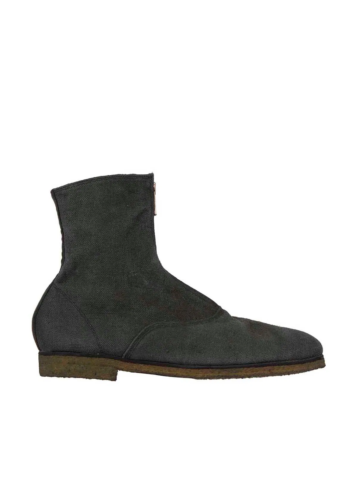 Guidi Linen Boots With Front Zip