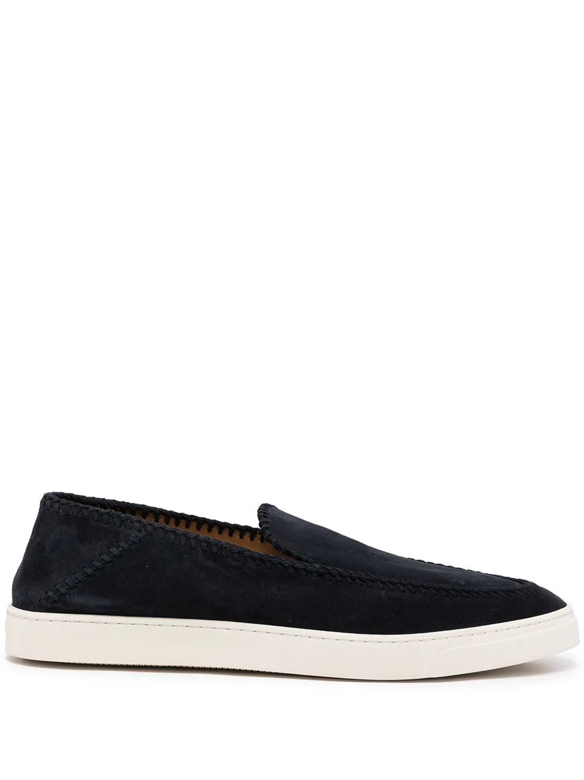 Giorgio Armani Leather Slip-On Sneakers