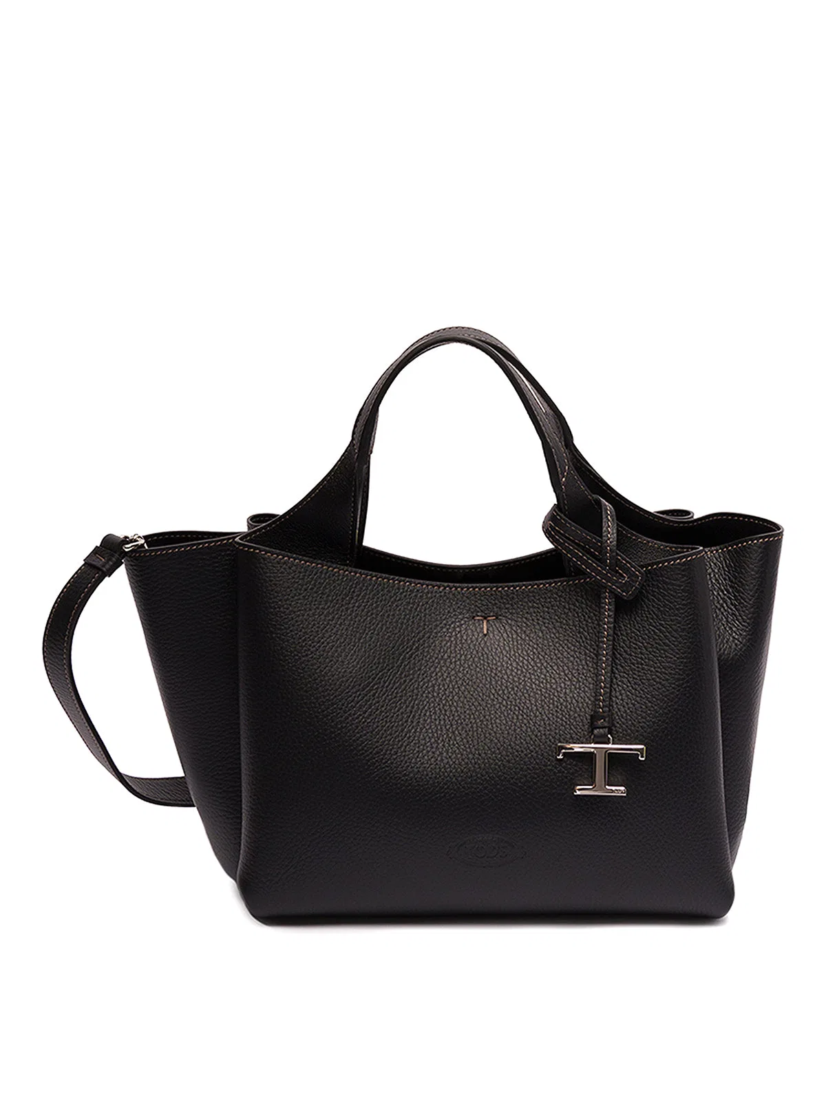 Tod's Leather Bag With `T` Pendant