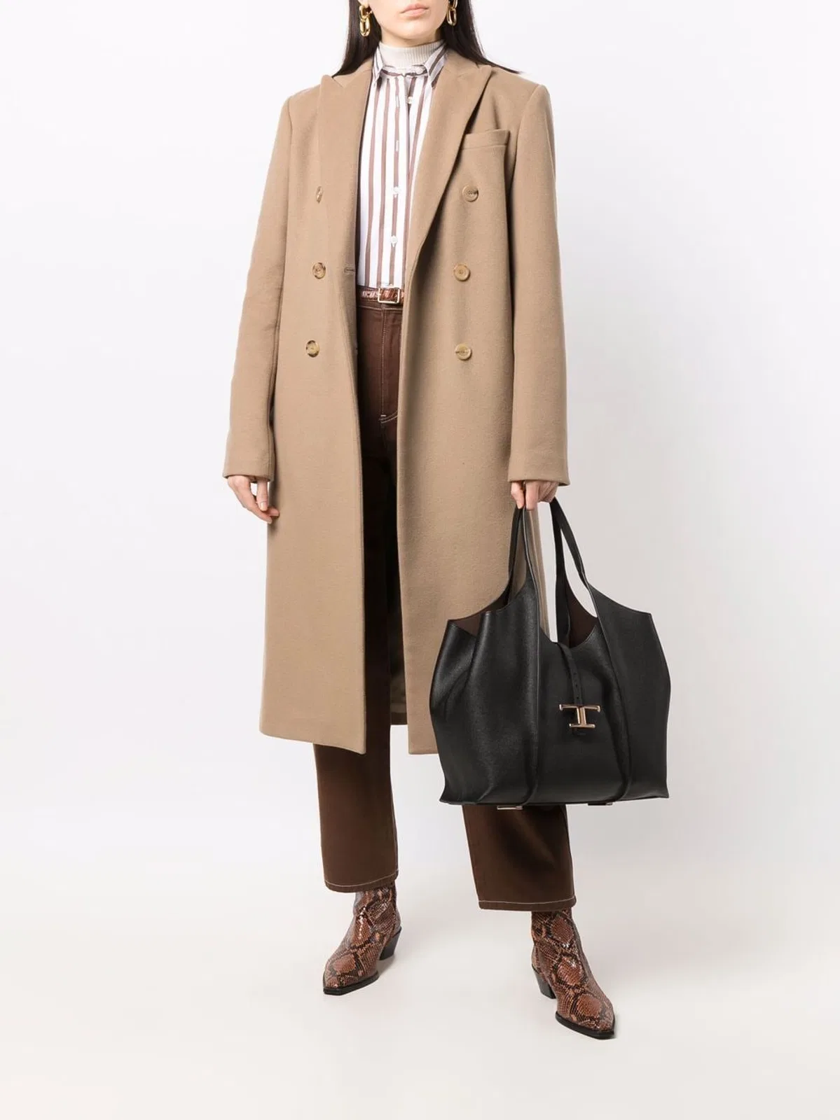 Tod's T Timeless Medium Leather Tote Bag
