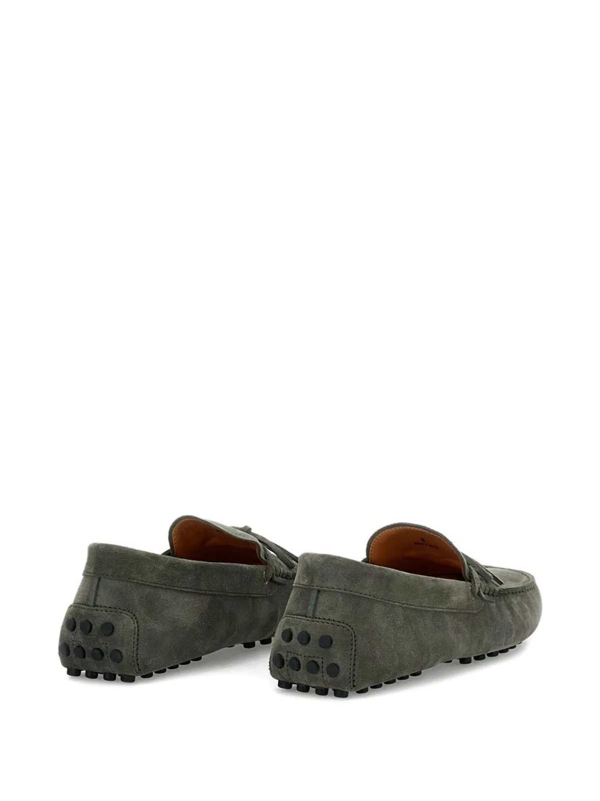 Tod's Green Topstitching Tie Eyelet Shoes