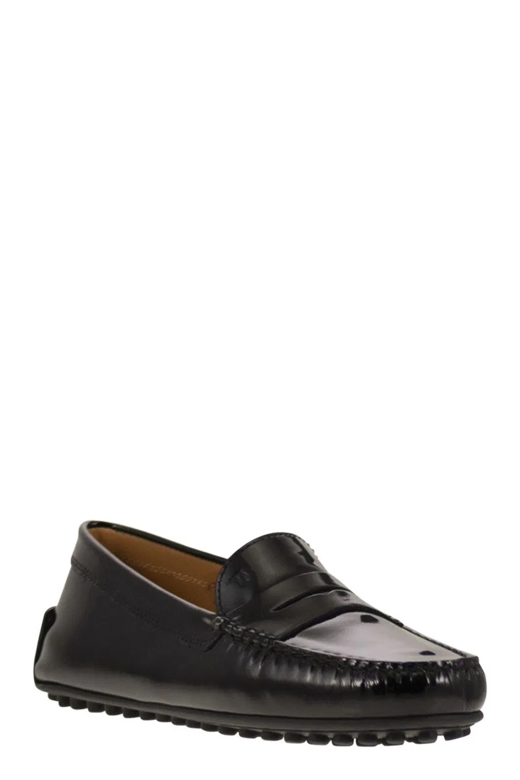 Tod's City Gommino Moccasin In Glossy Leather