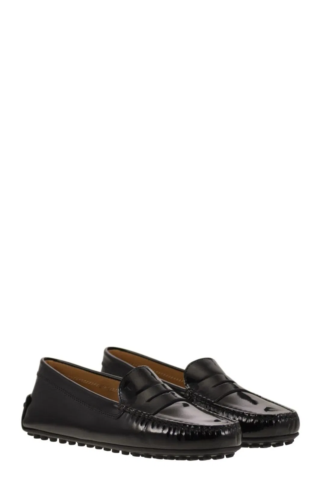 Tod's City Gommino Moccasin In Glossy Leather
