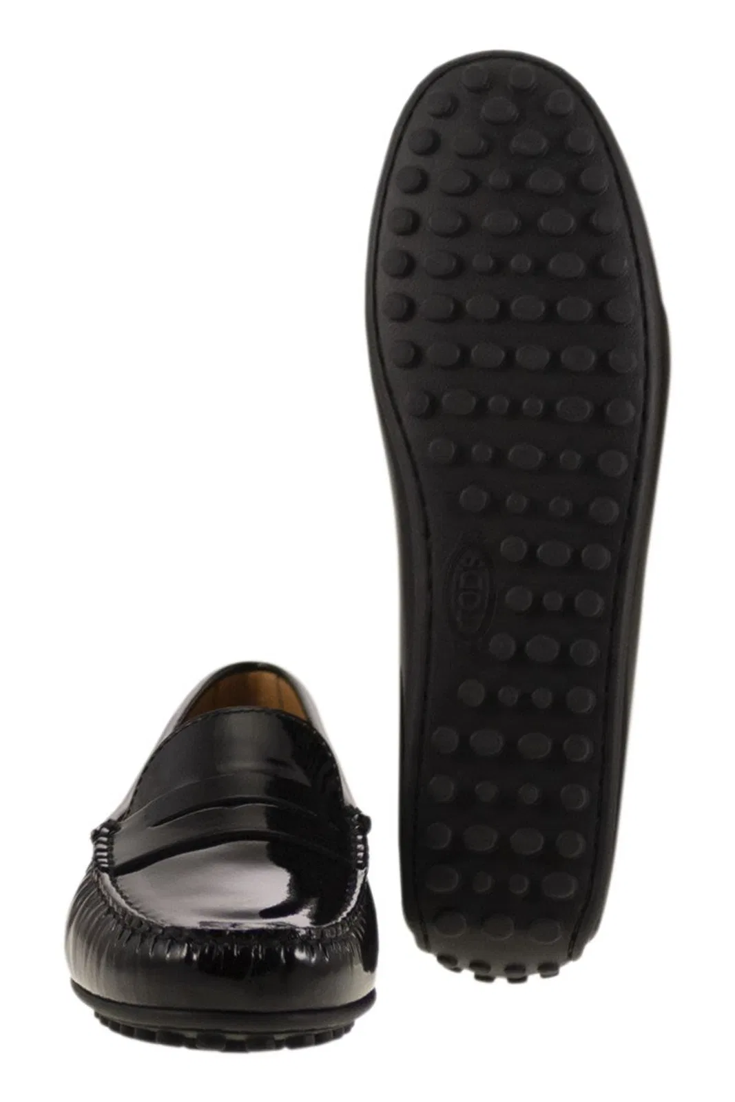 Tod's City Gommino Moccasin In Glossy Leather
