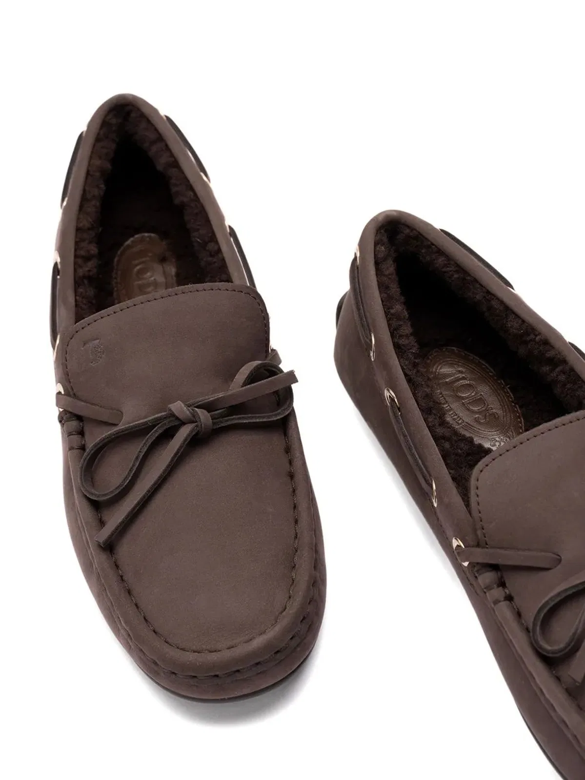 Tod's Brown Nubuck Leather Tie Shoes