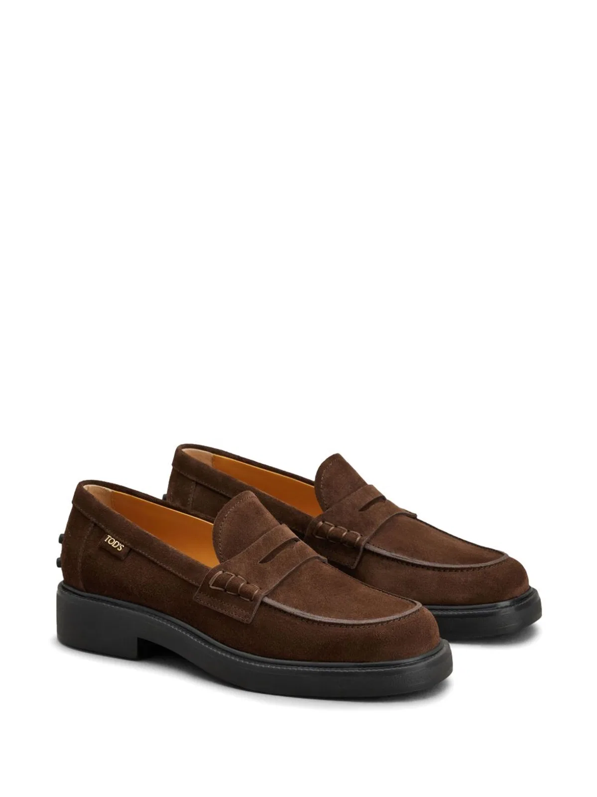 Tod's Brown Calf Leather Flat Shoes