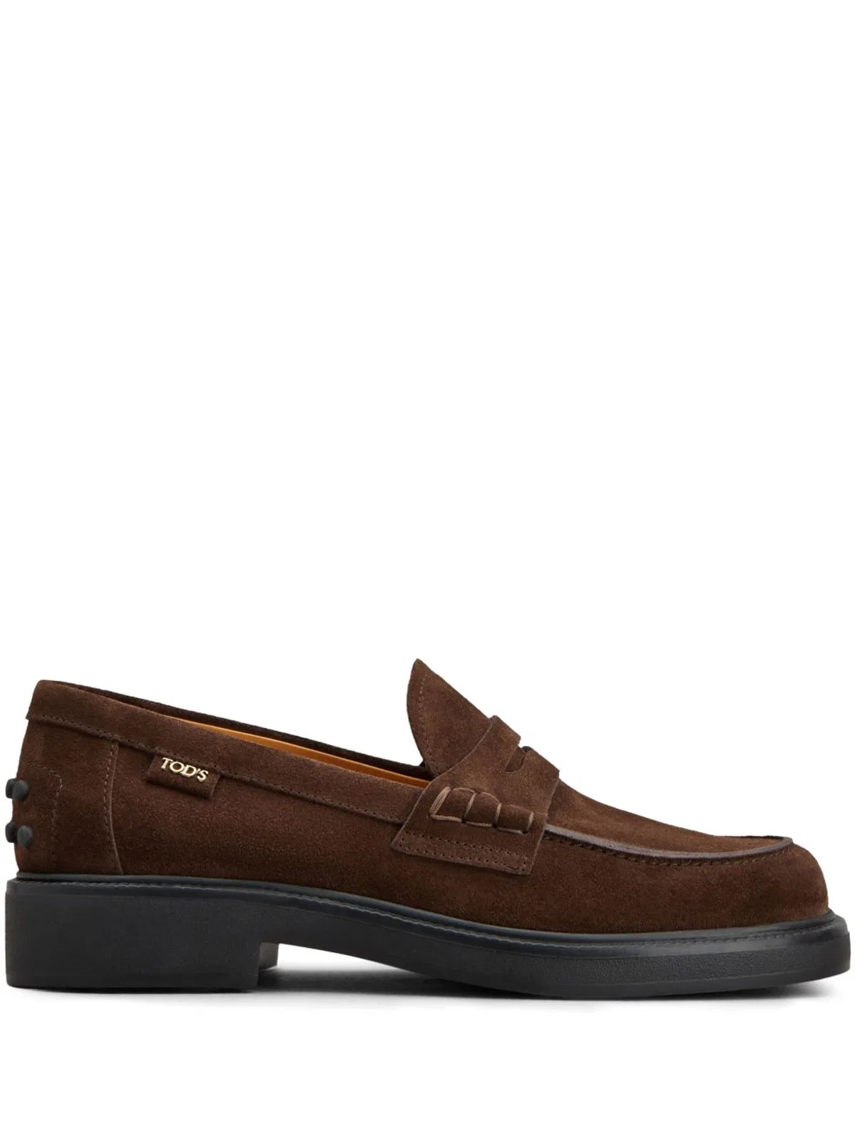 Tod's Brown Calf Leather Flat Shoes