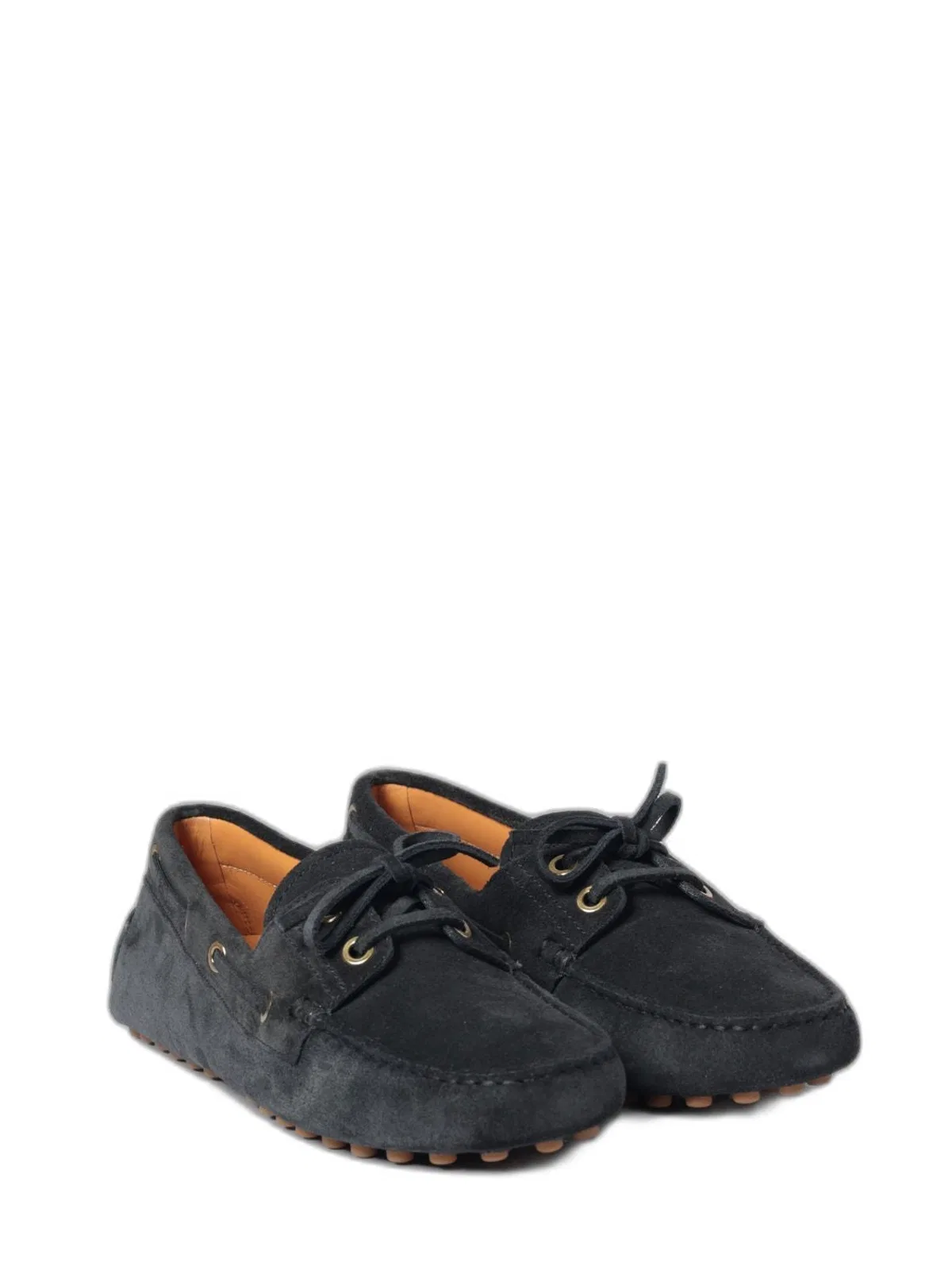 Tod's Blue Eyelet Tie Rubber Pebble Shoes