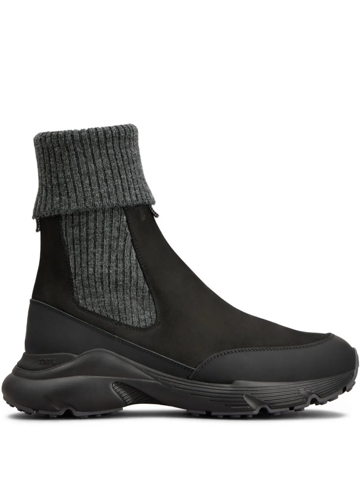 Tod's Leather Knitted Chelsea Boots