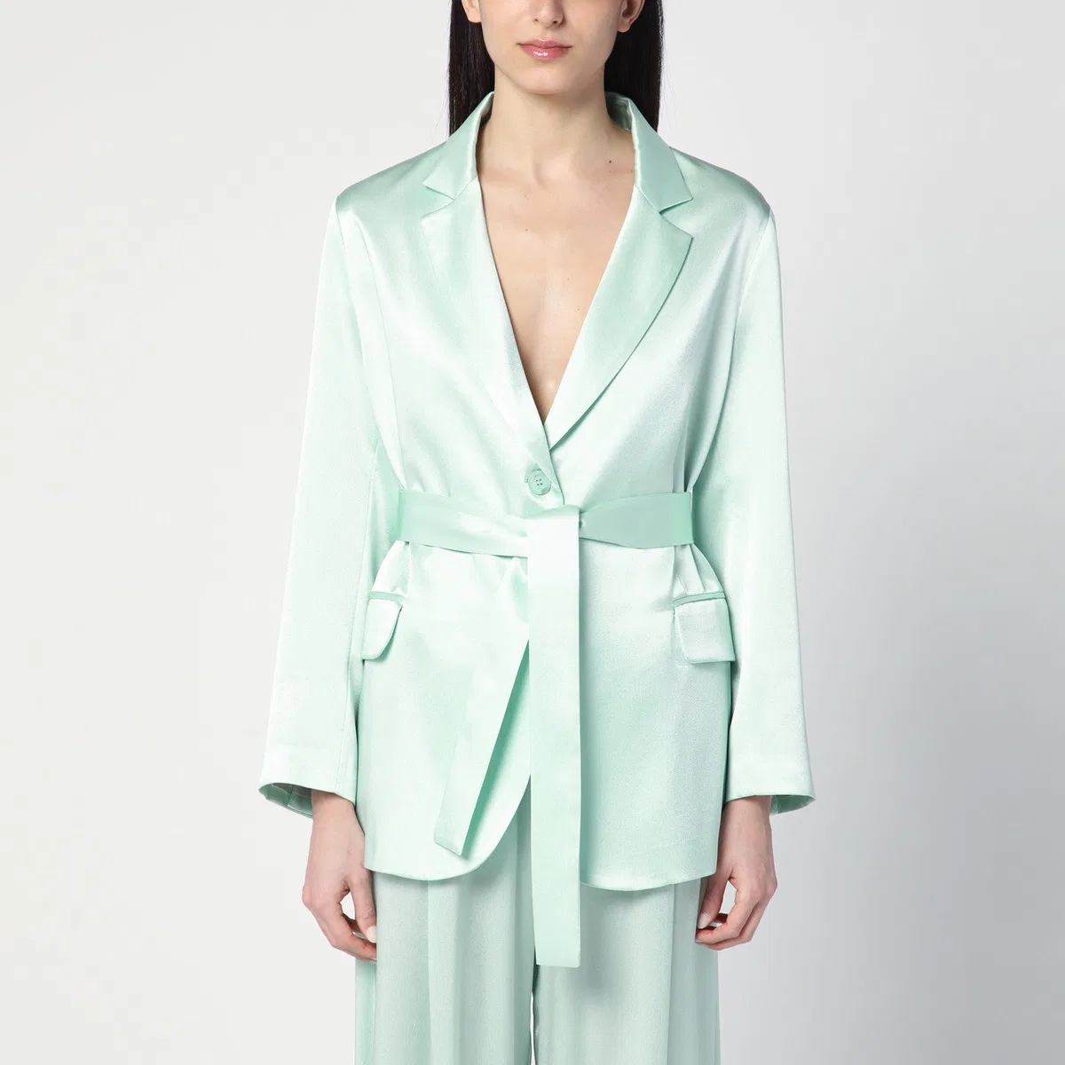 Semicouture Christiana Jacket In Aqua Green
