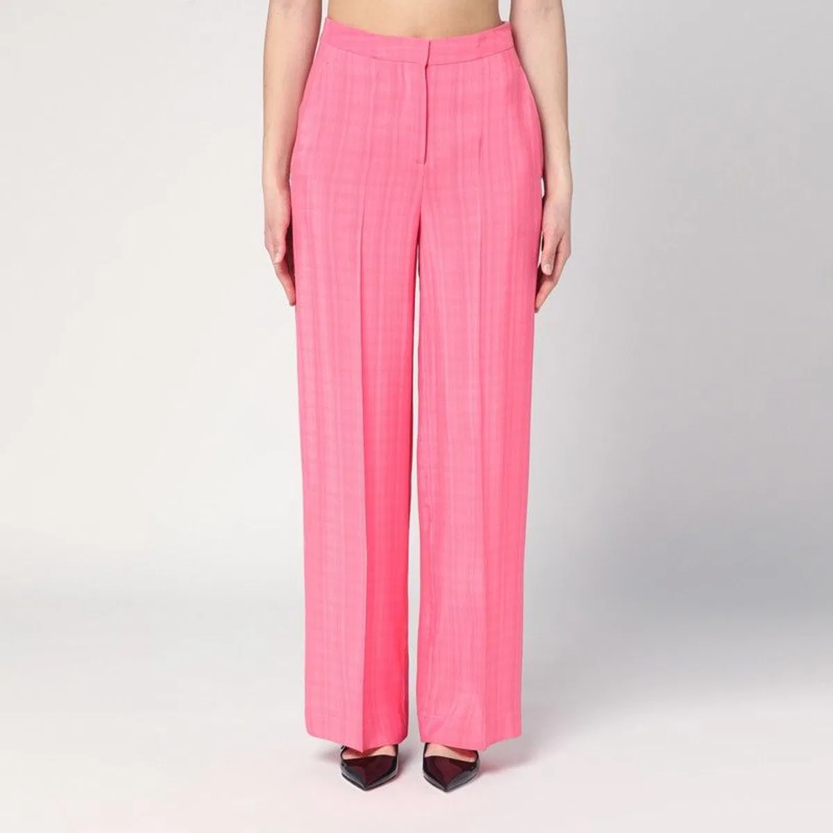 Semicouture Pink Viscose Marlee Trousers