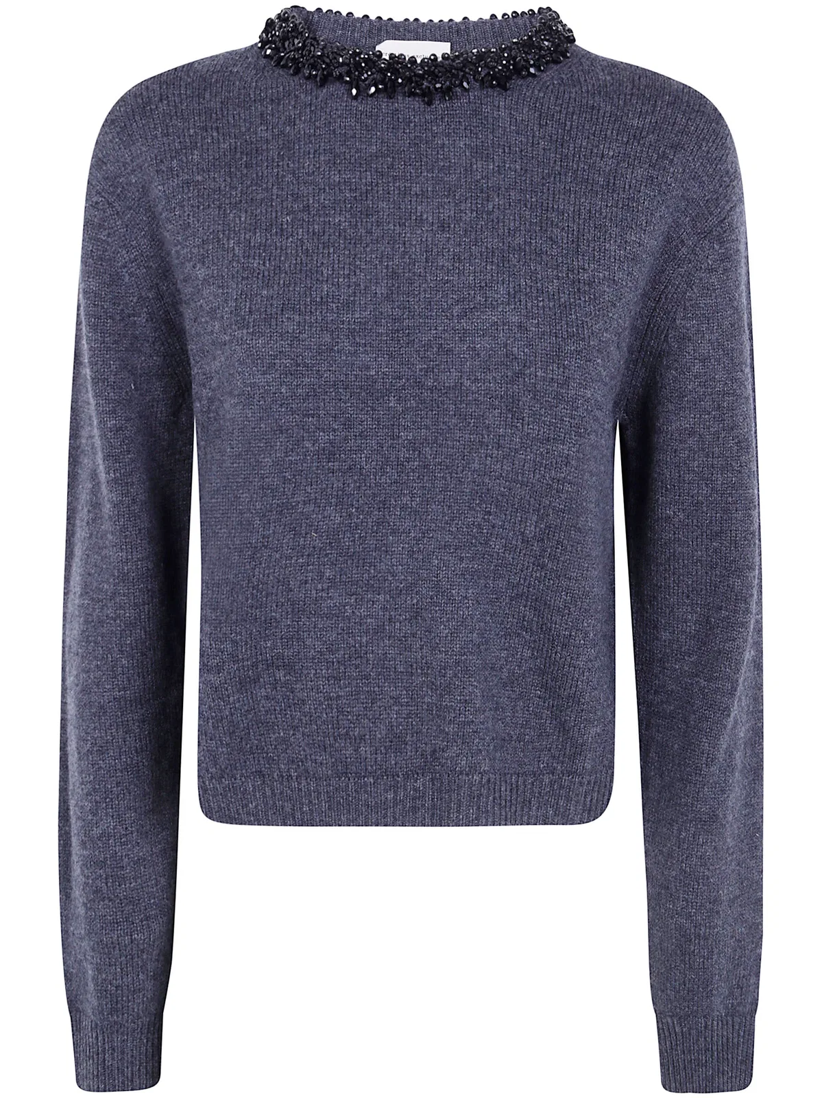 Semicouture "Denny" Short Sleeves Round Neck Sweater