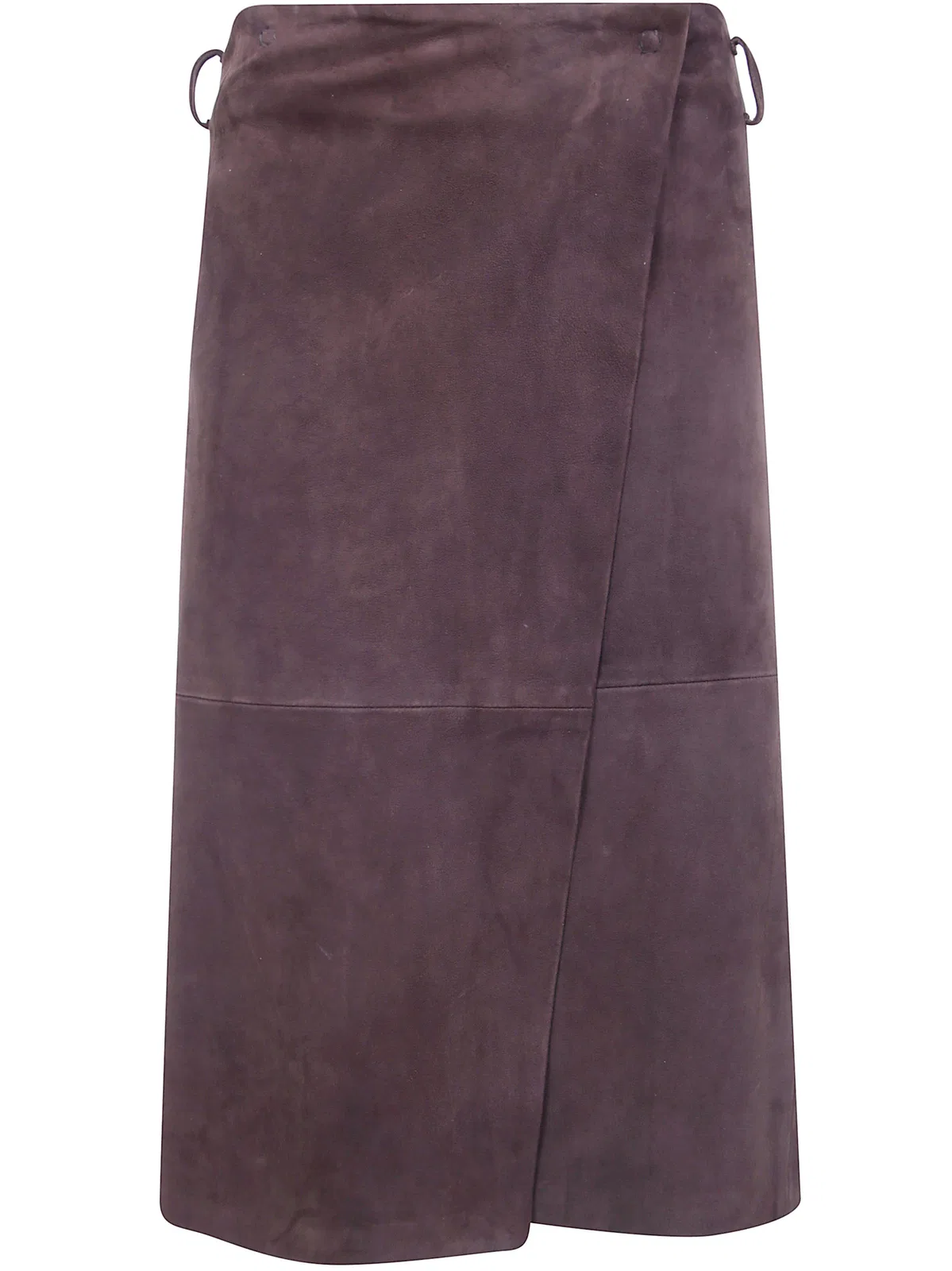 Semicouture "Rosanne" Double Layers Leather Skirt