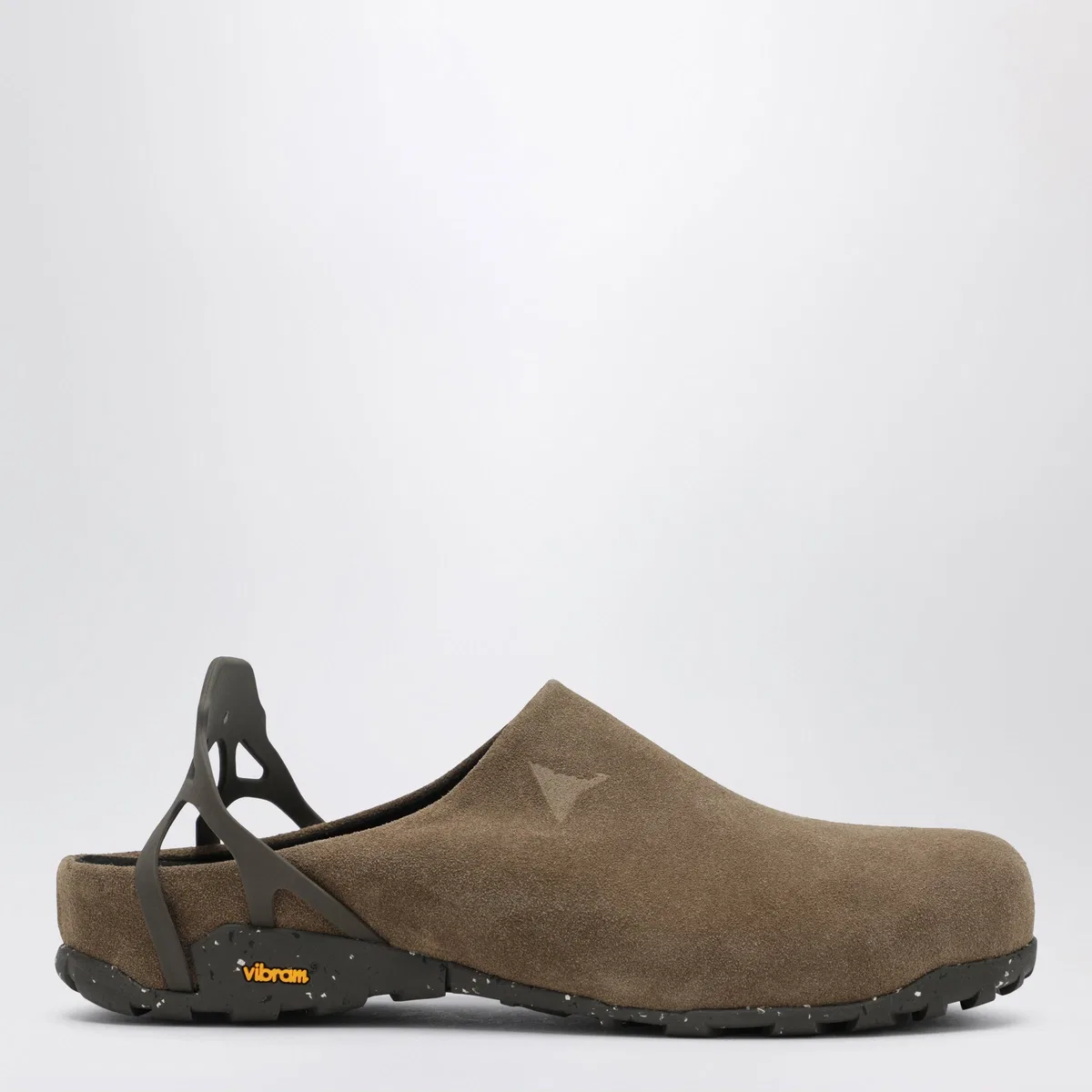 Roa Taupe Fedaia Clogs In Suede