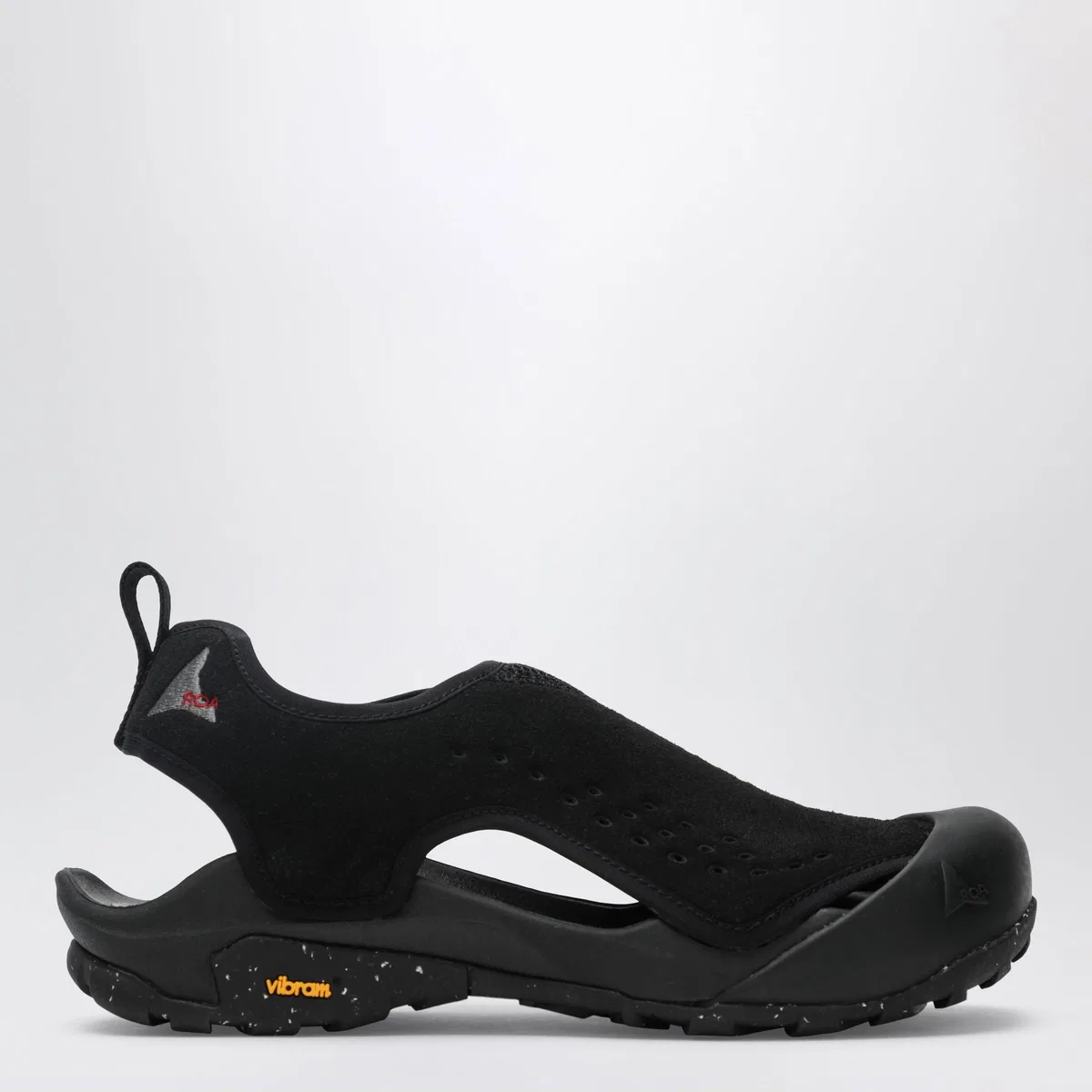 Roa Arpy Black Sandals In Mesh And Microfibe