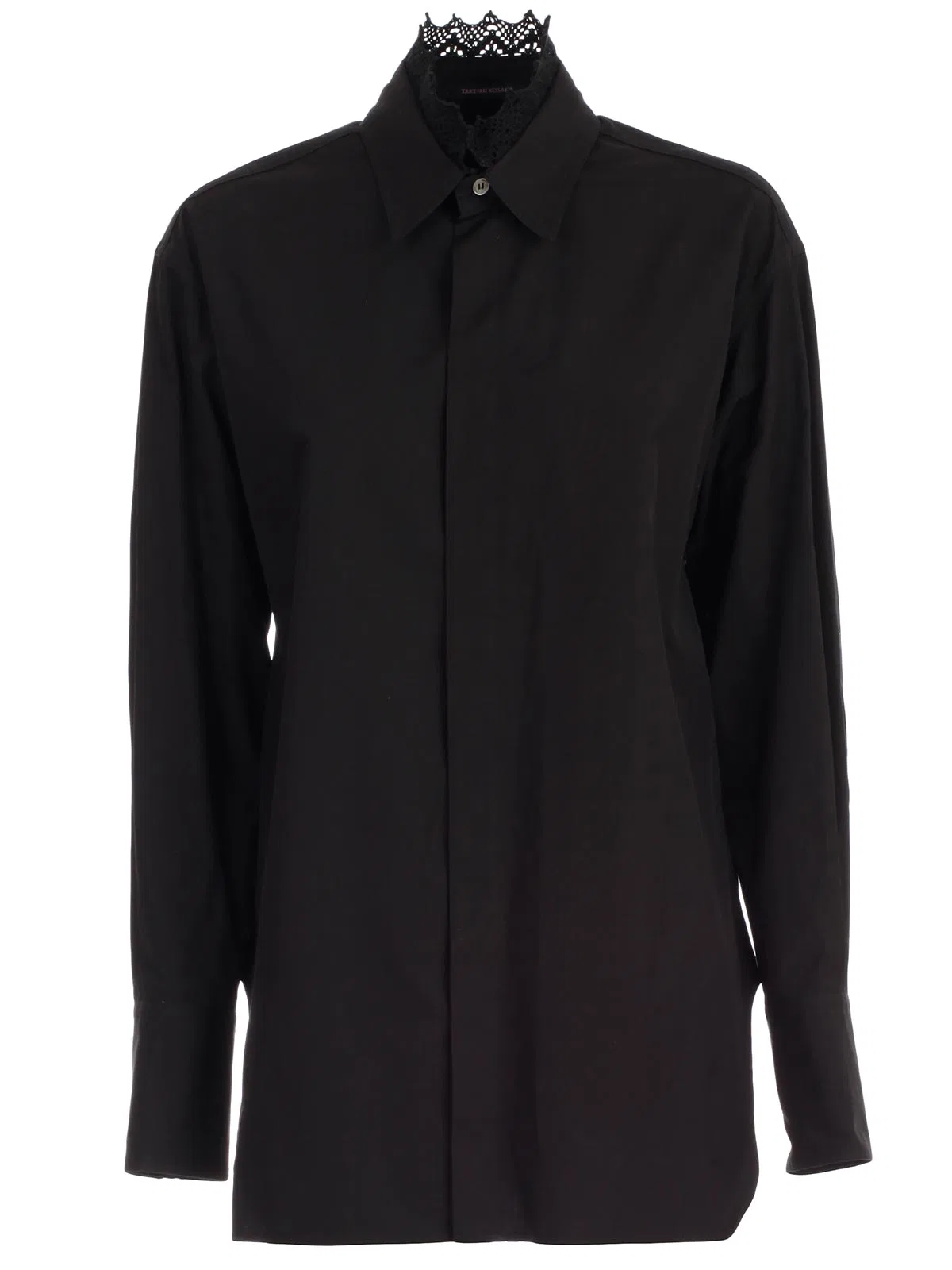 Y's Shirt L/S Collar Lace