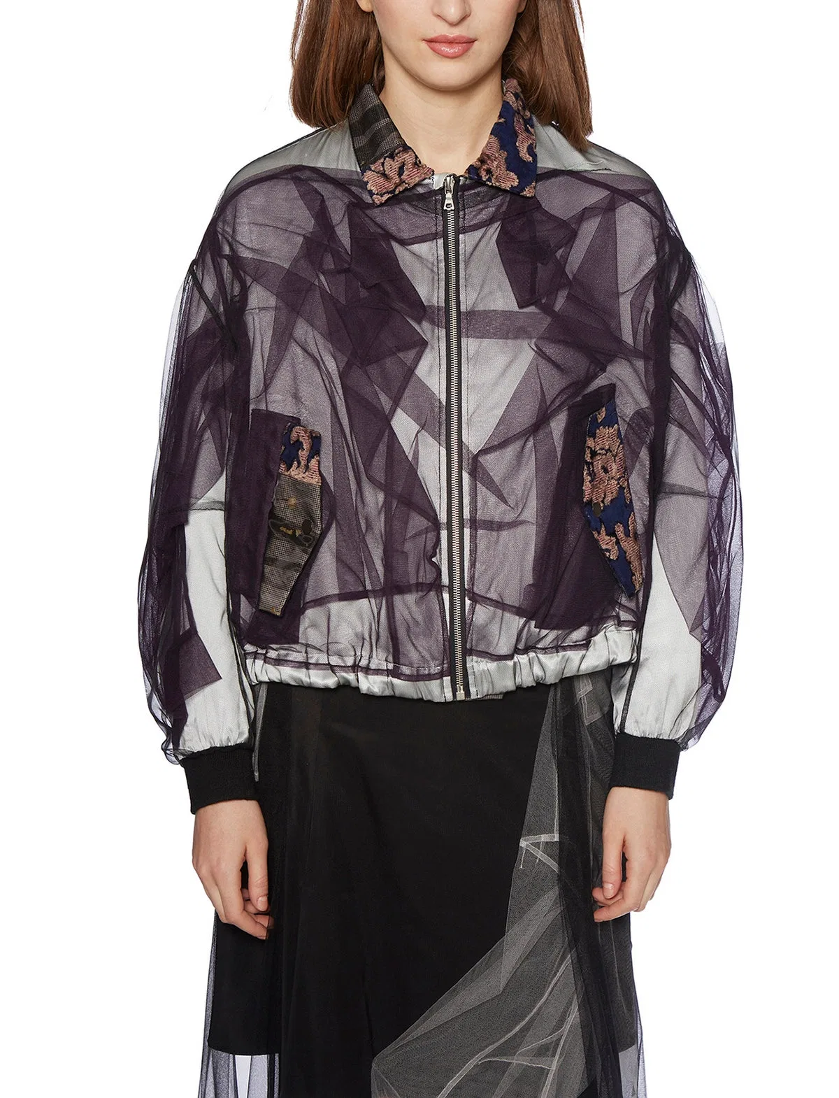 Quetsche Satin And Tulle Bomber