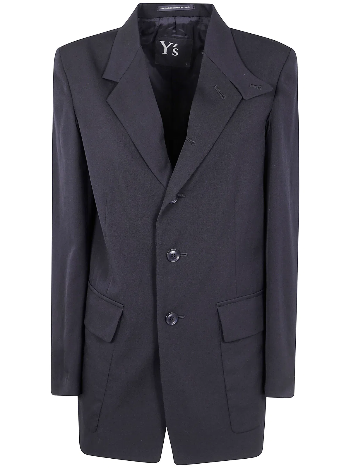 Y's "Notched Lapel" Gabardine Jacket