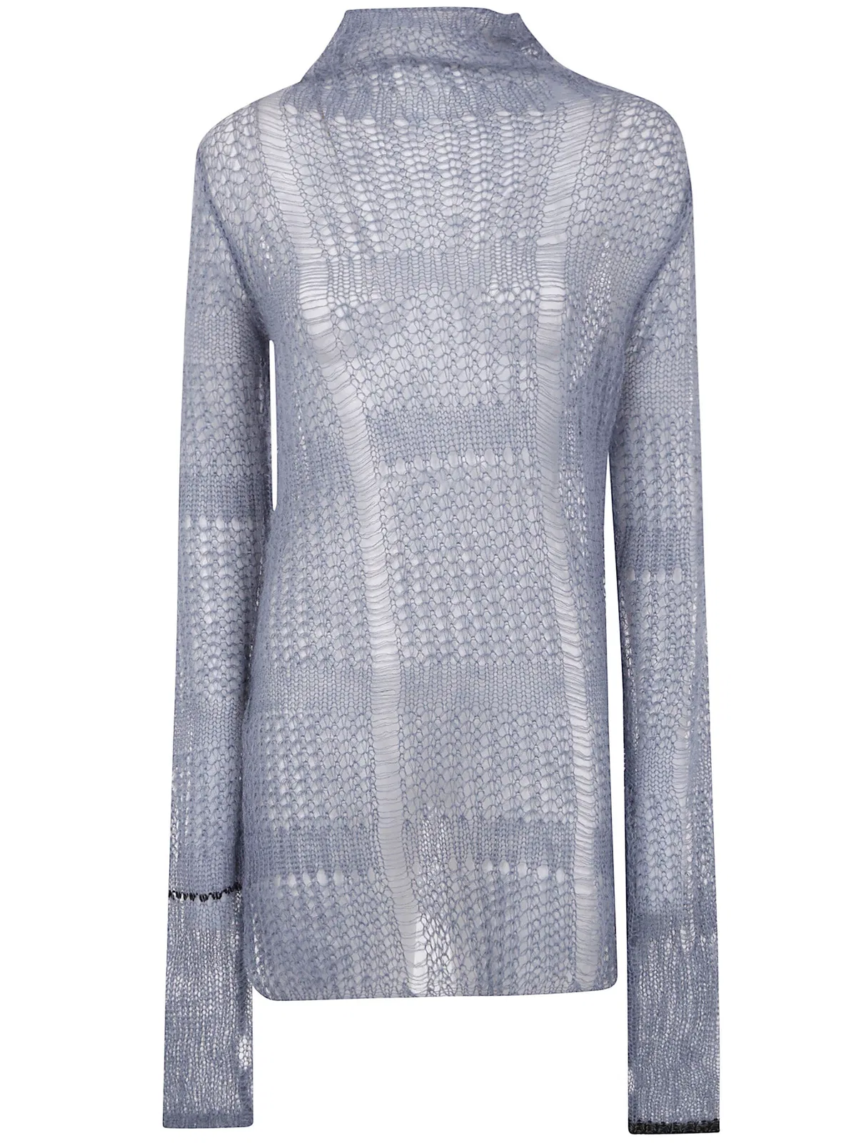 Y's Sheer Asymmetry Long Knit