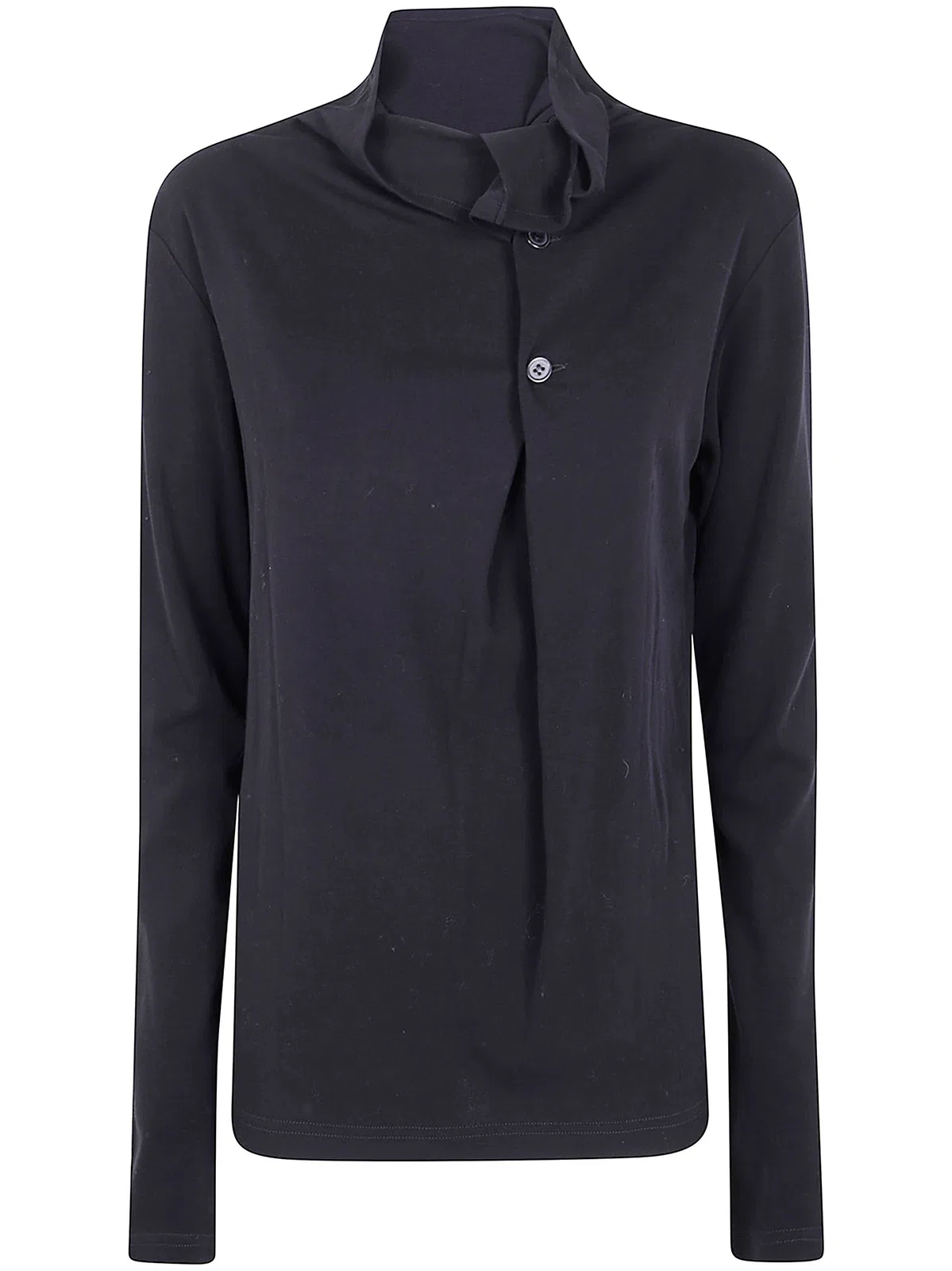 Y's Ka- Back Button Off-Neck T