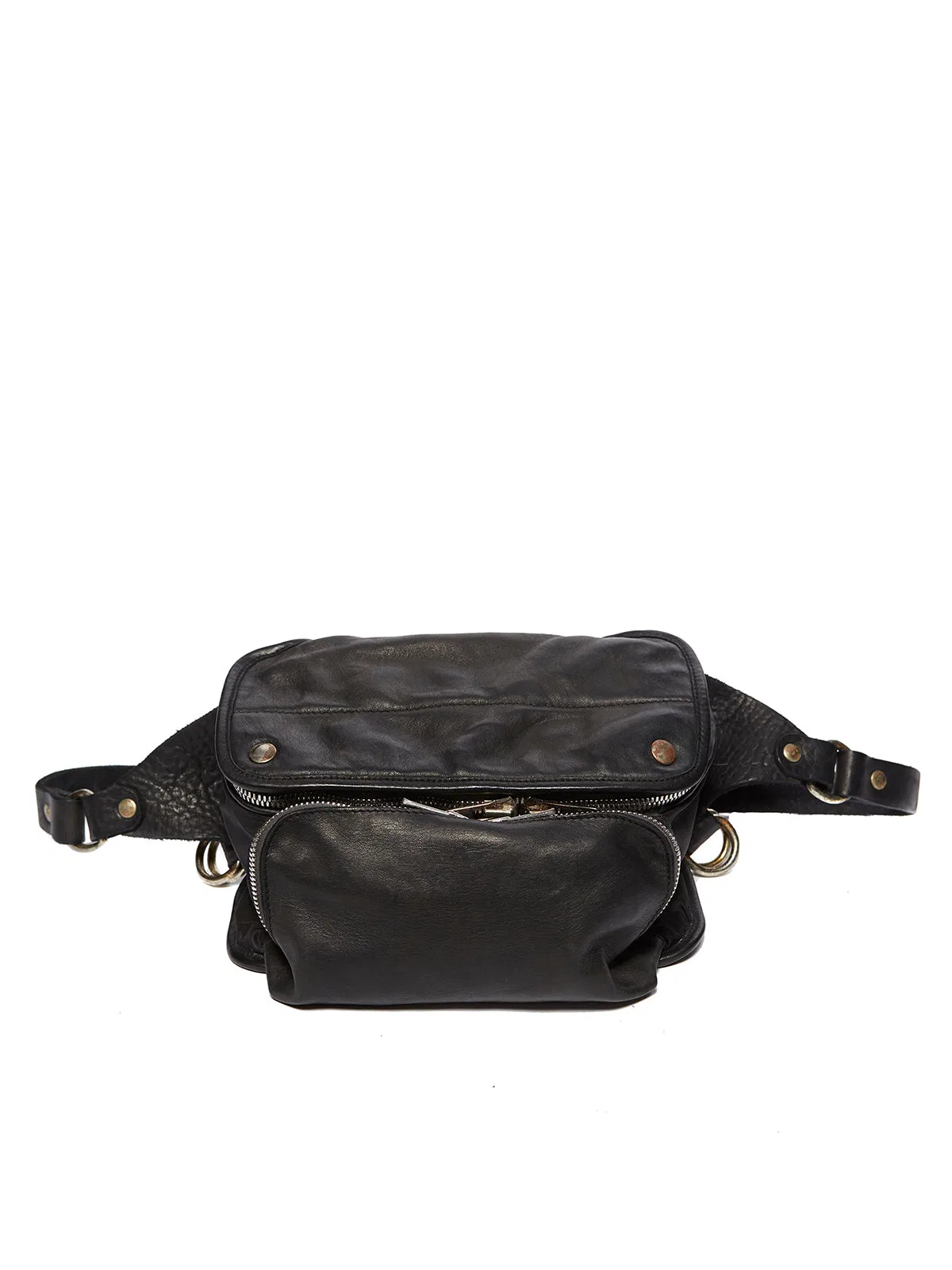 Guidi Leather And Nylon Pouch