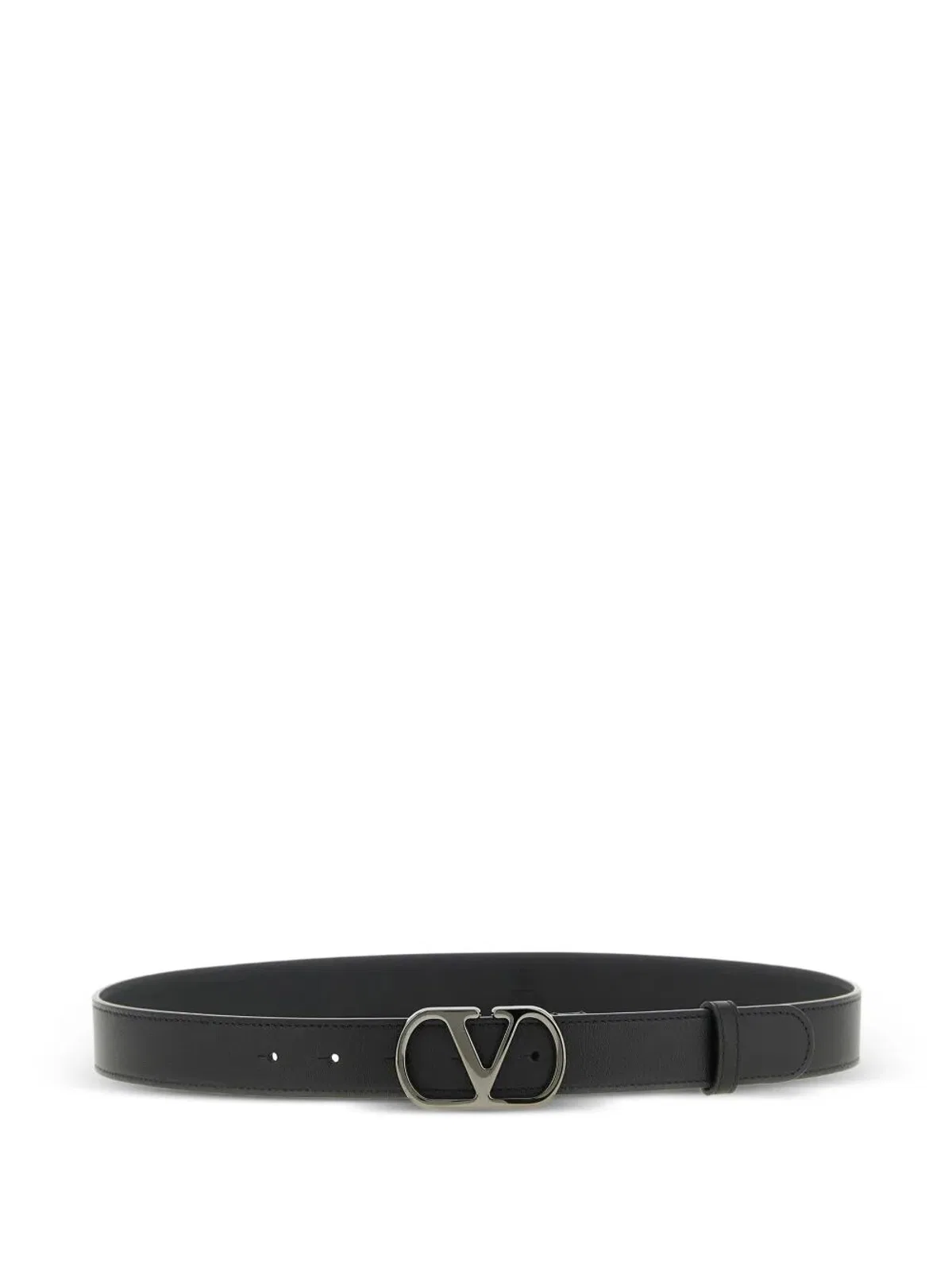 Valentino Garavani Vlogo Signature Belt In Shiny Calfskin