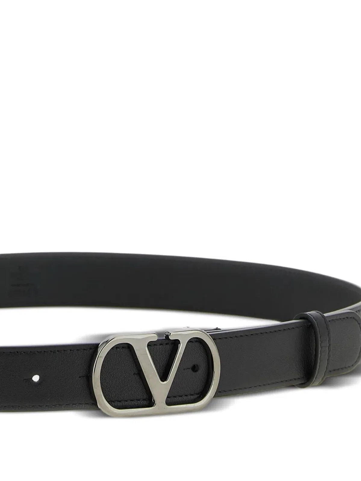 Valentino Garavani Vlogo Signature Belt In Shiny Calfskin