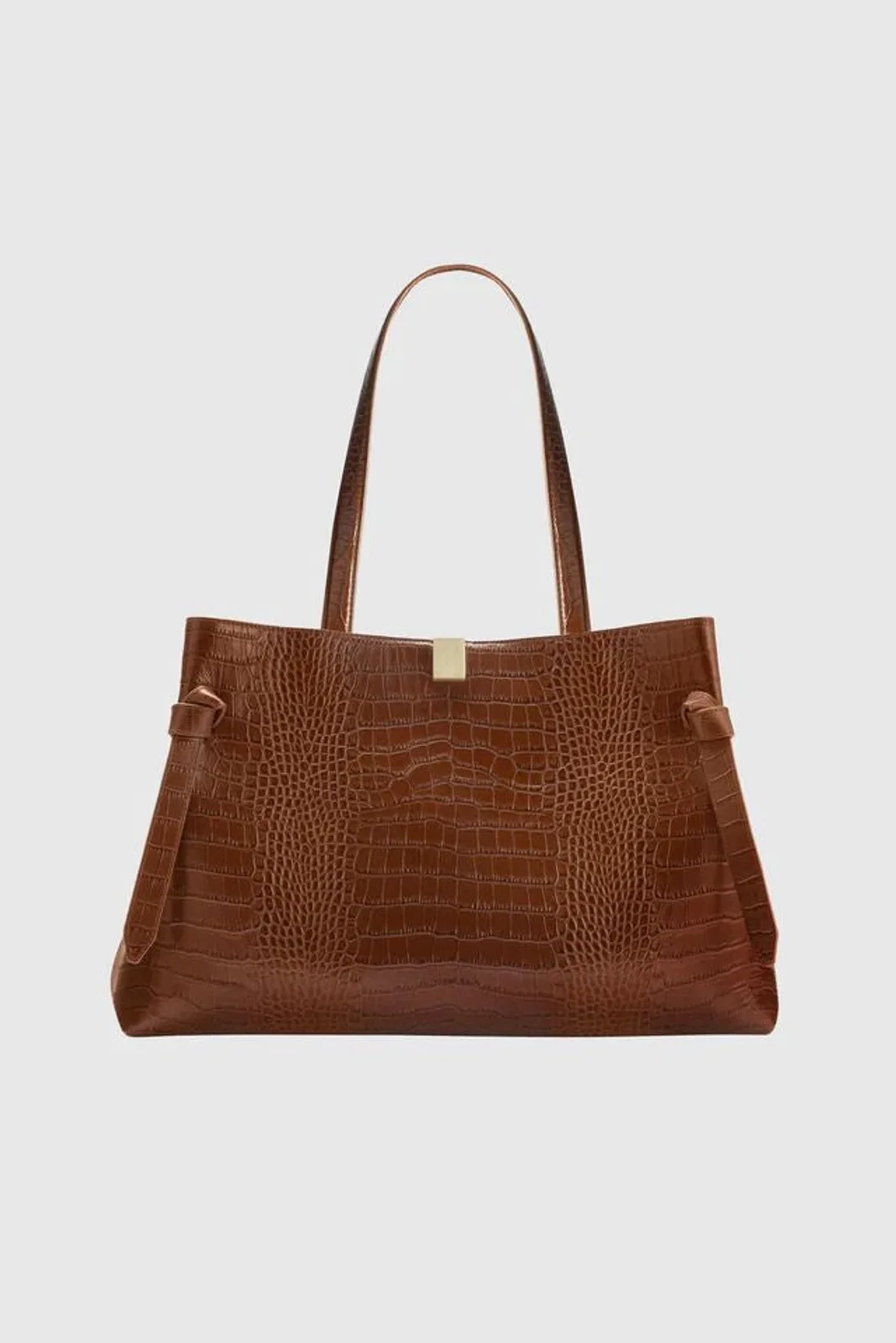 Yuzefi Gyoza Tote Leather Leather Brown
