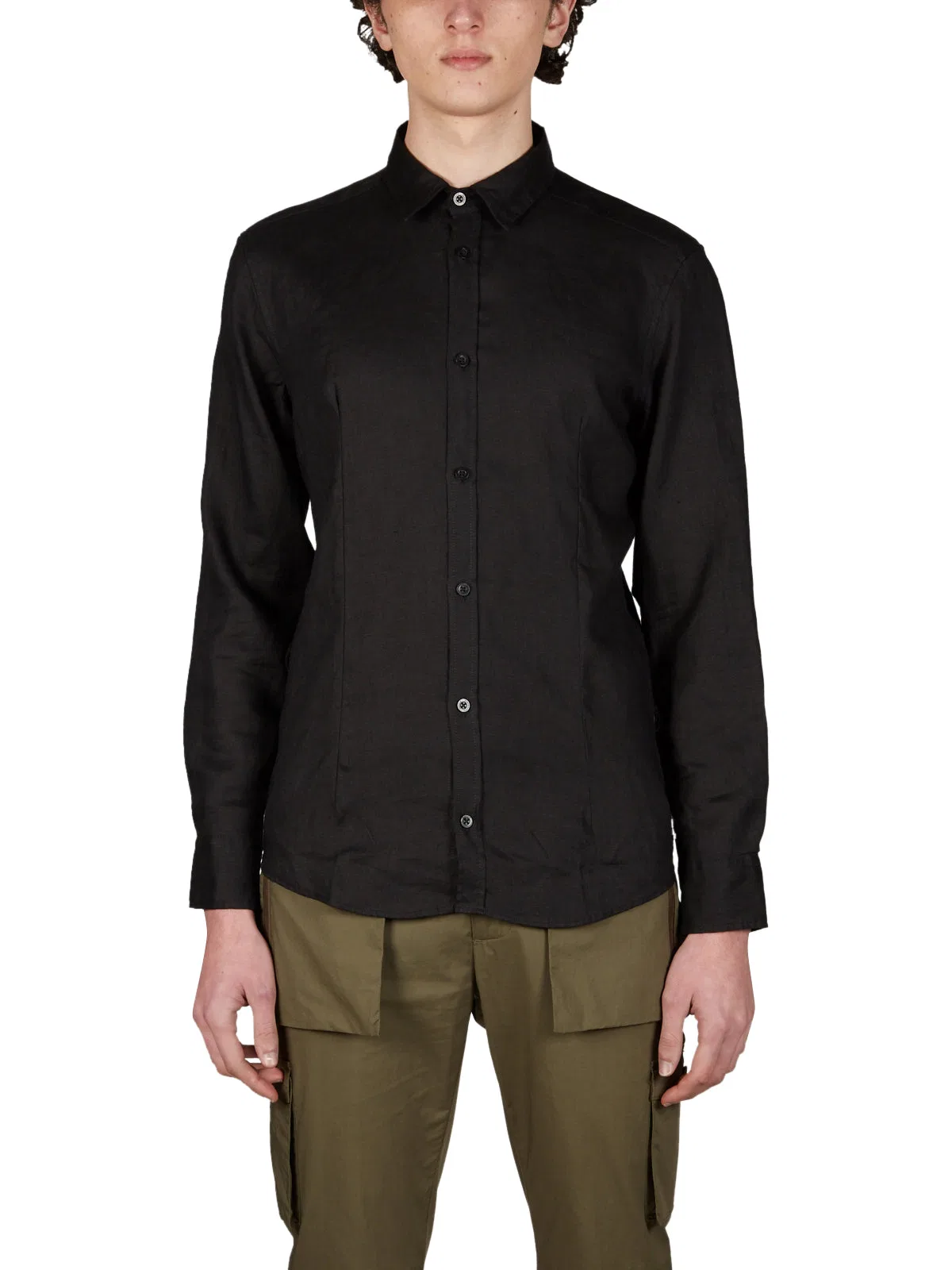 Daniele Alessandrini Slim Linen Shirt