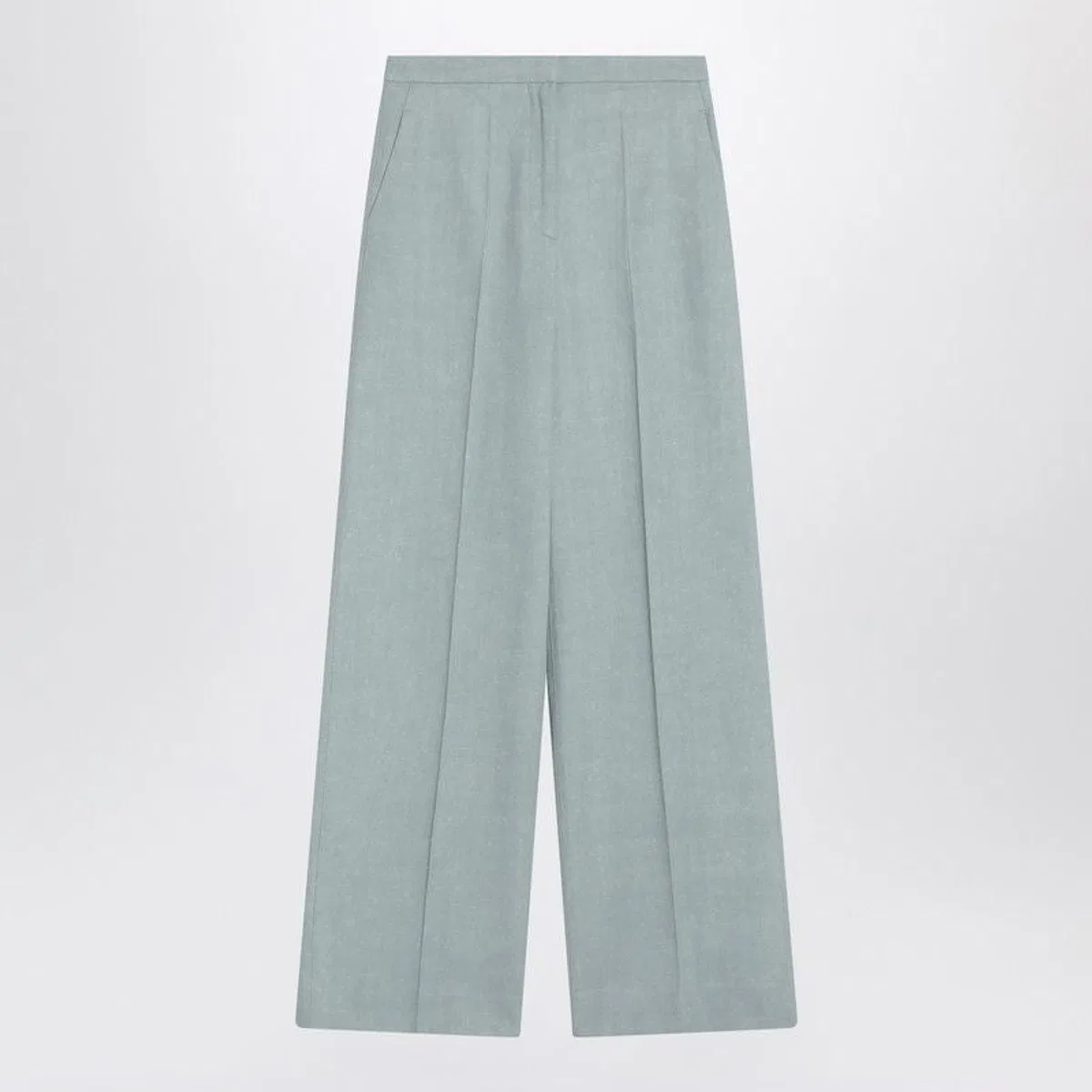 Loulou Studio Gray Fog Pants In Cotton Blend