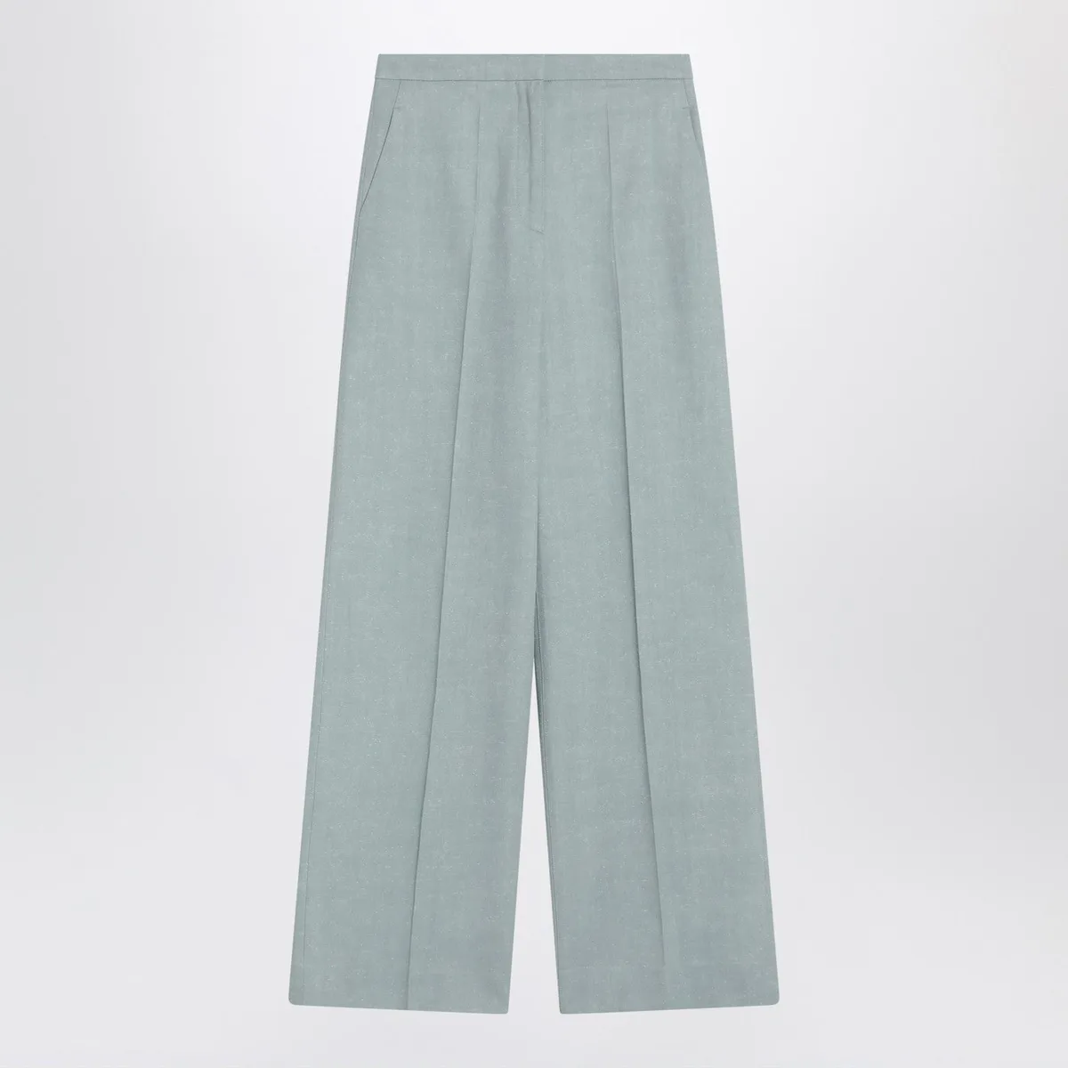 Loulou De Saison Gray Fog Pants In Cotton Blend