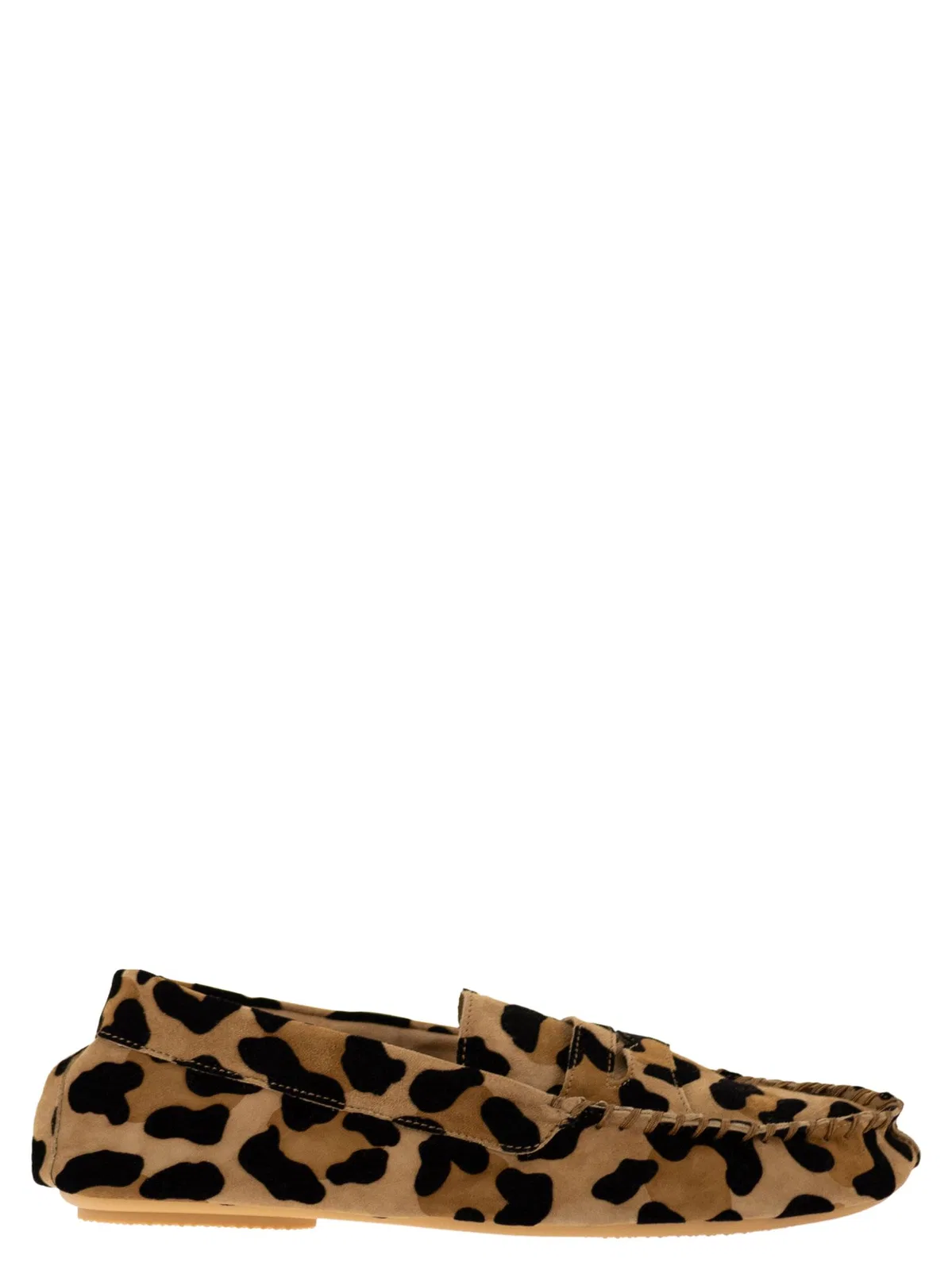 Anniel Suede Loafers With Animal Print