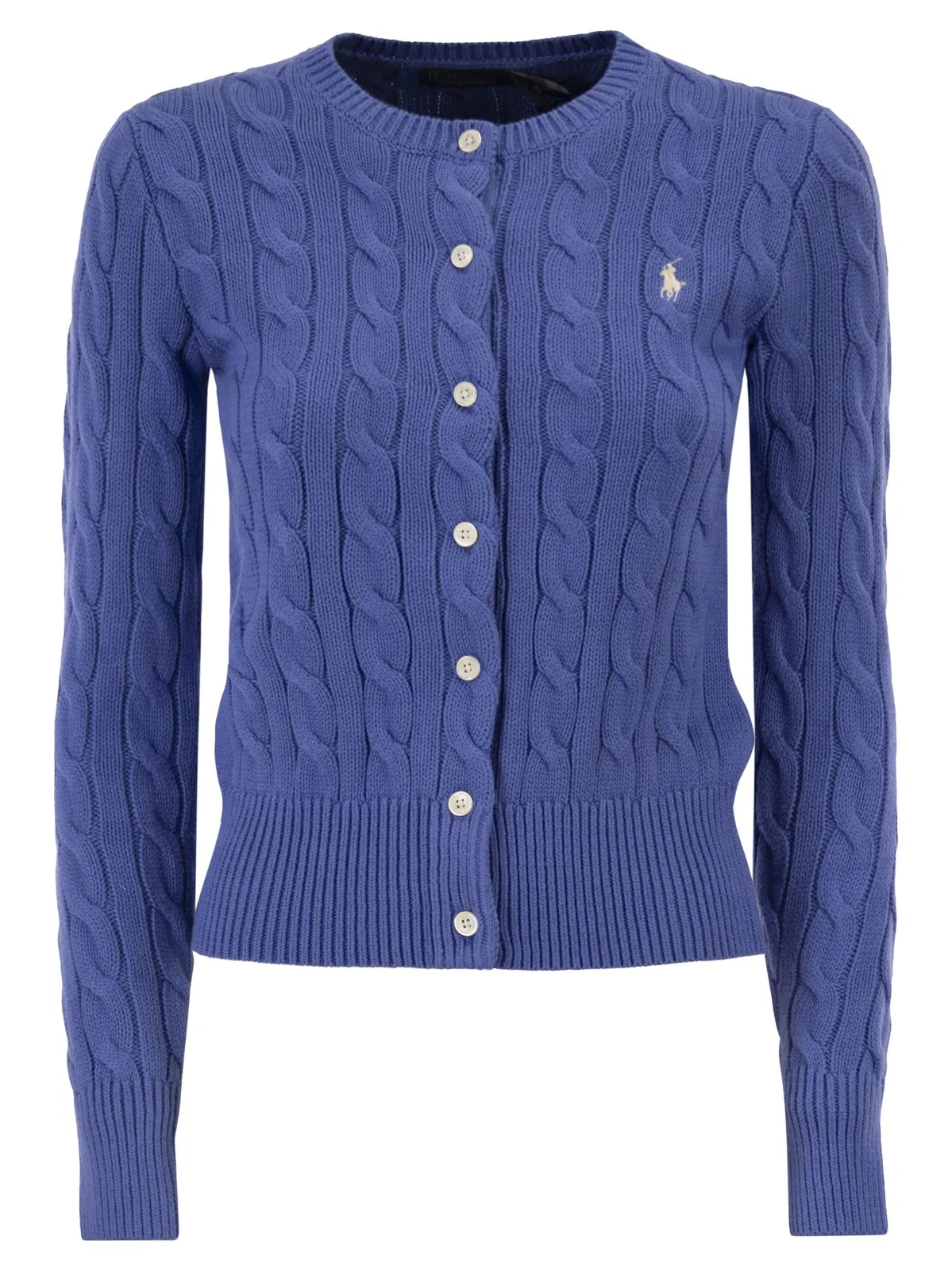 Polo Ralph Lauren Cable Knit Cotton Crew Neck Cardigan