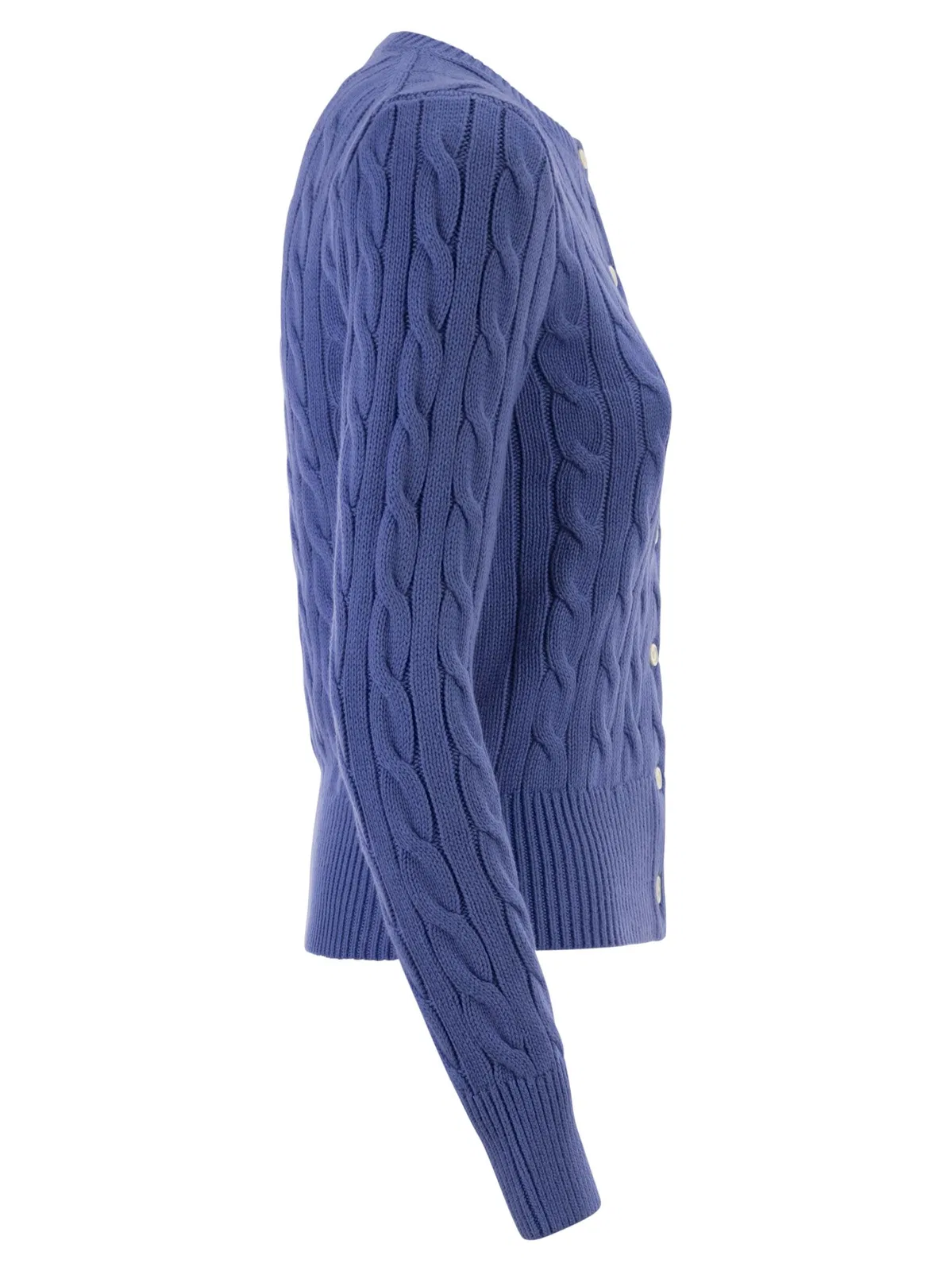 Polo Ralph Lauren Cable Knit Cotton Crew Neck Cardigan