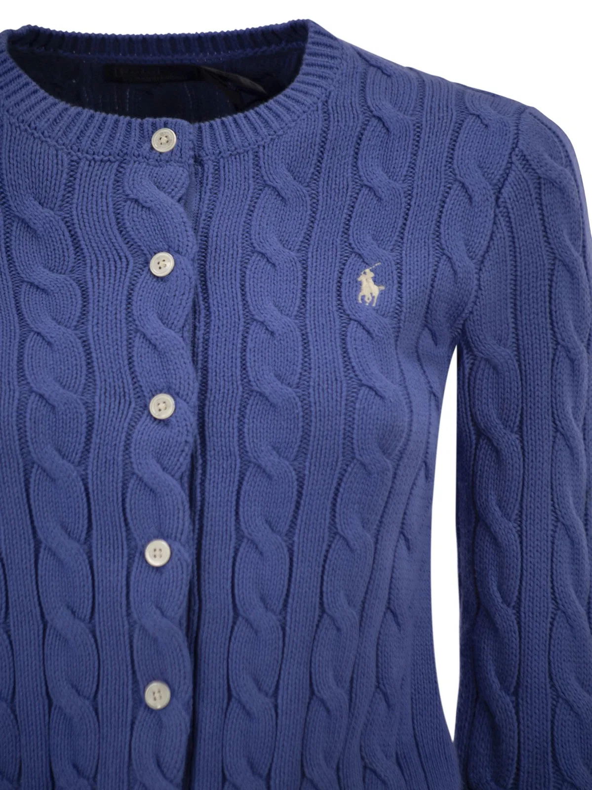 Polo Ralph Lauren Cable Knit Cotton Crew Neck Cardigan