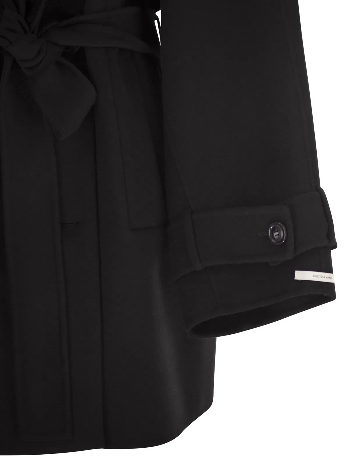 Sportmax Bouquet1234 - Short Wool Trench Coat