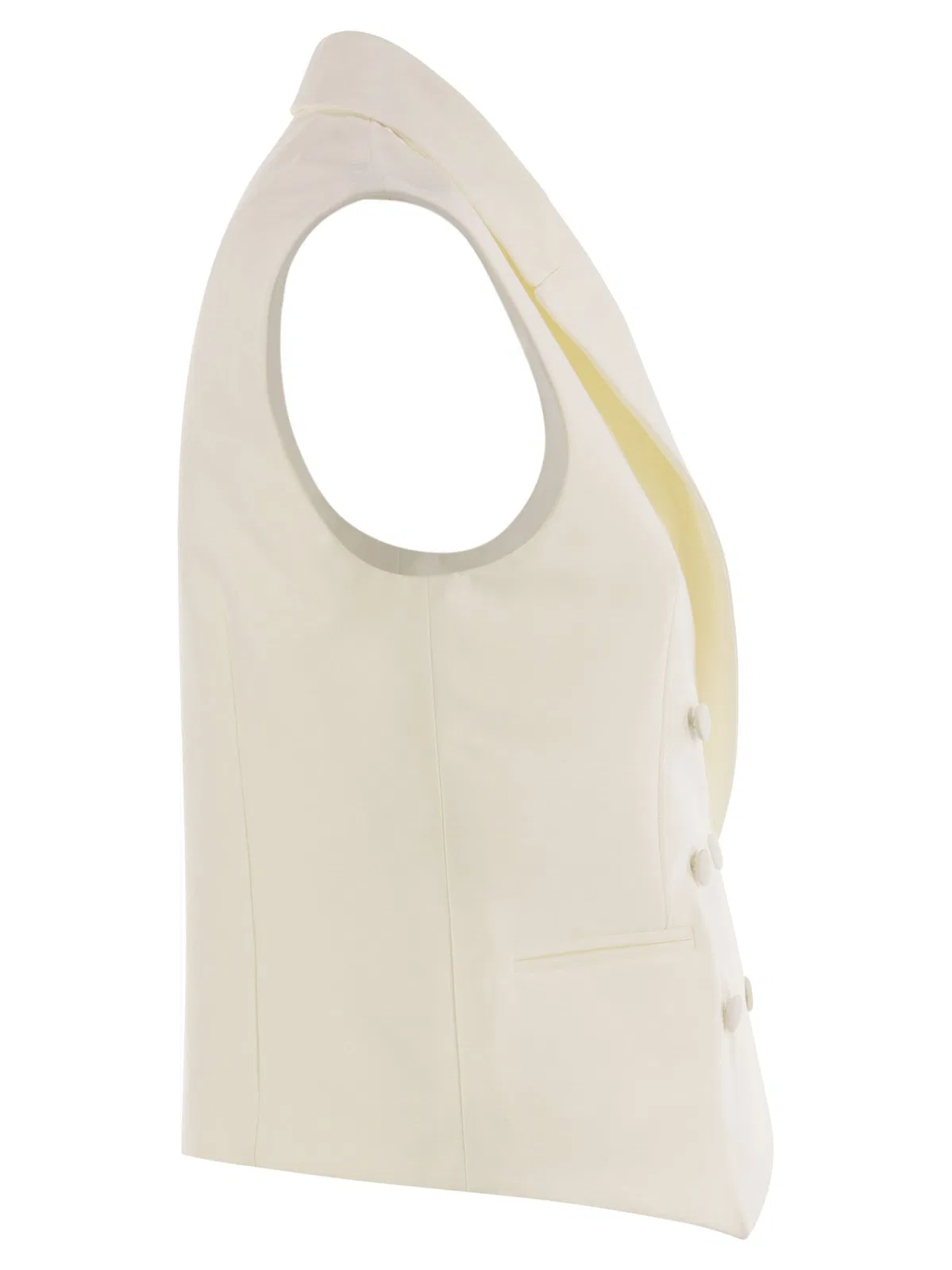 MVP Wardrobe Double-Breasted Cotton And Silk Waistcoa