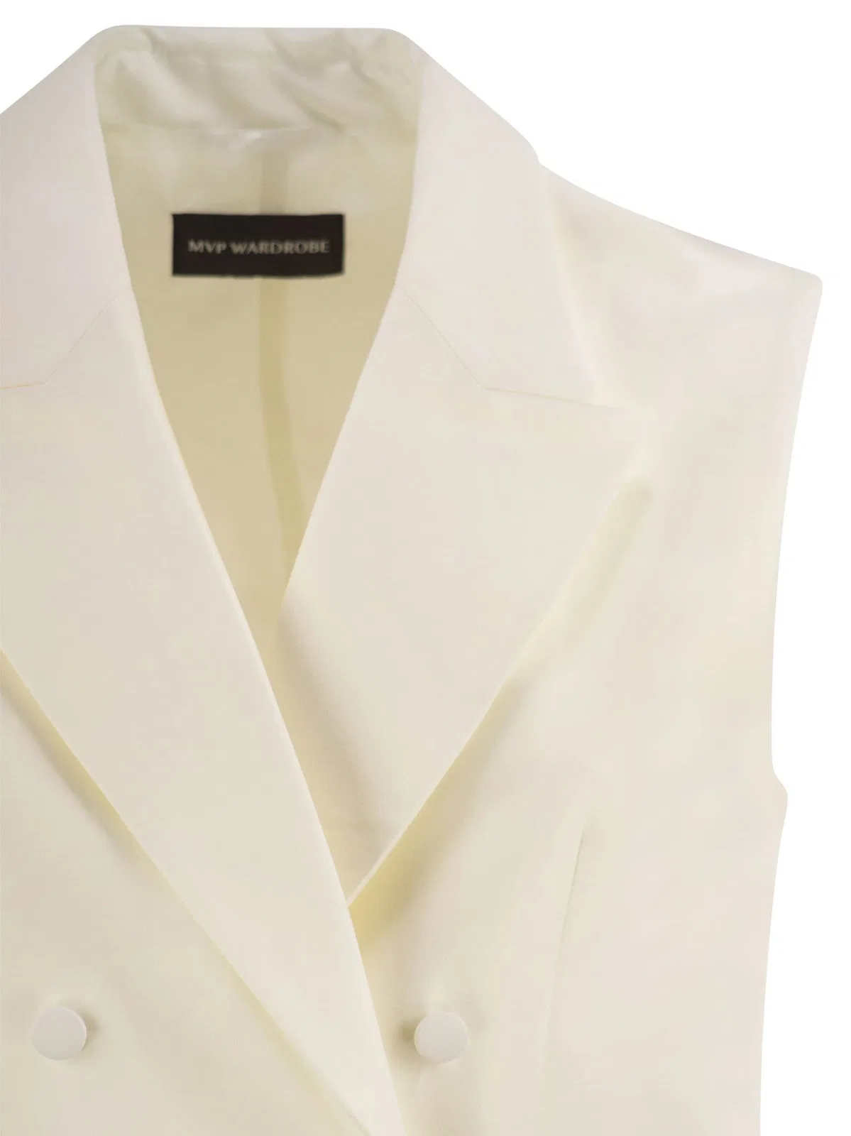 MVP Wardrobe Double-Breasted Cotton And Silk Waistcoa
